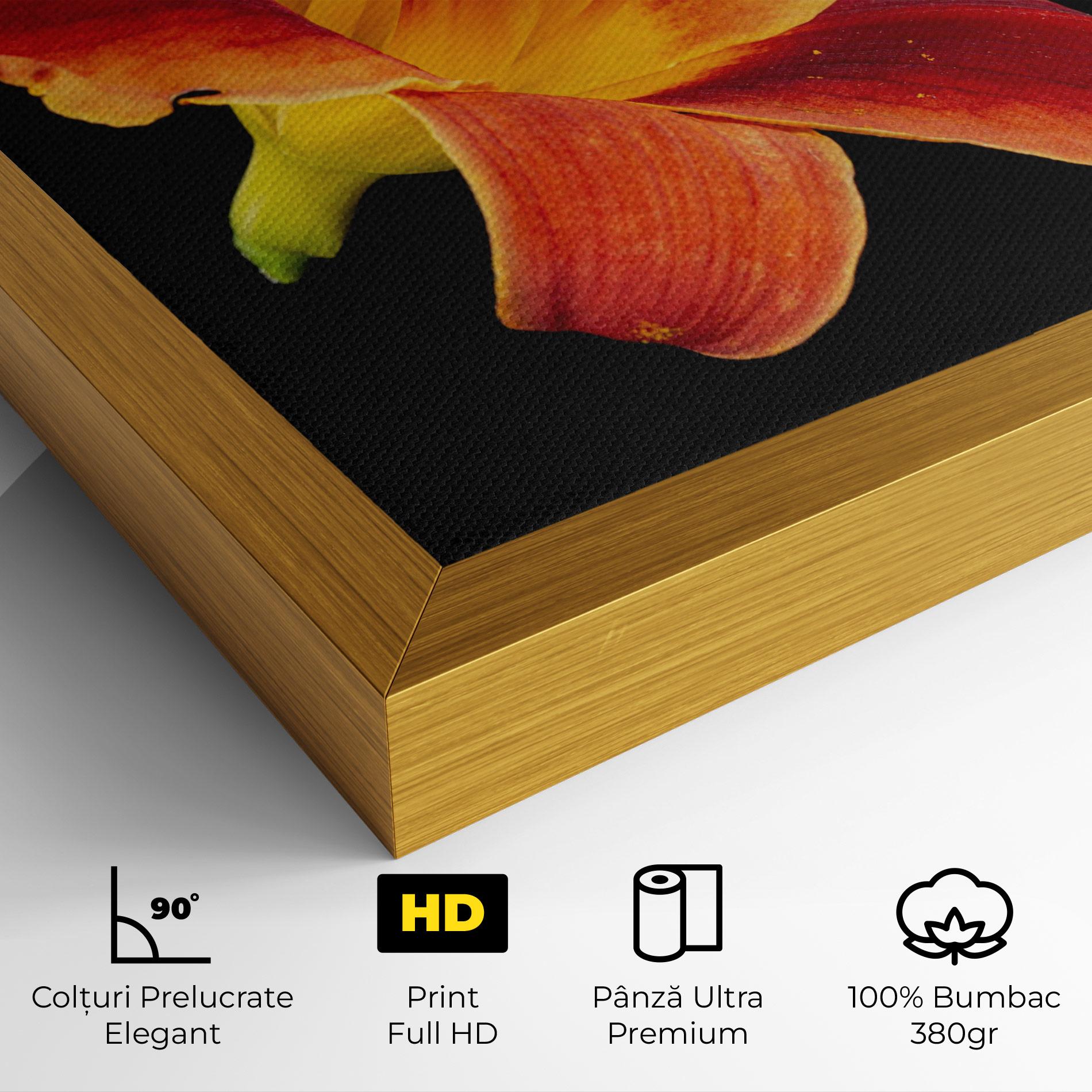 Tablou Canvas Exotic Orange Red mockup 4