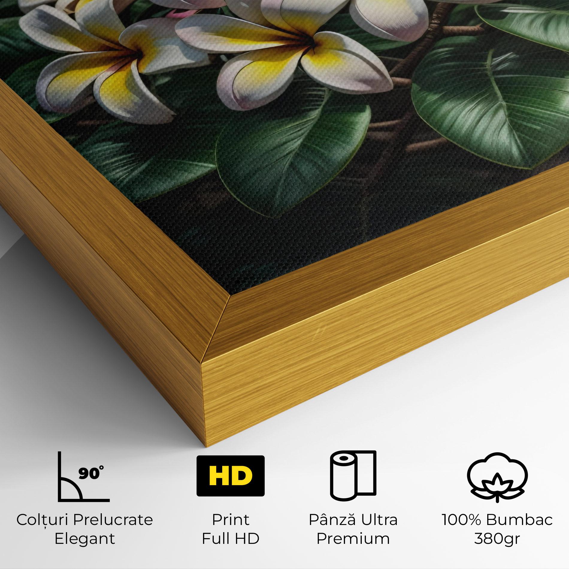 Tablou Canvas Exotic White Yellow mockup 4