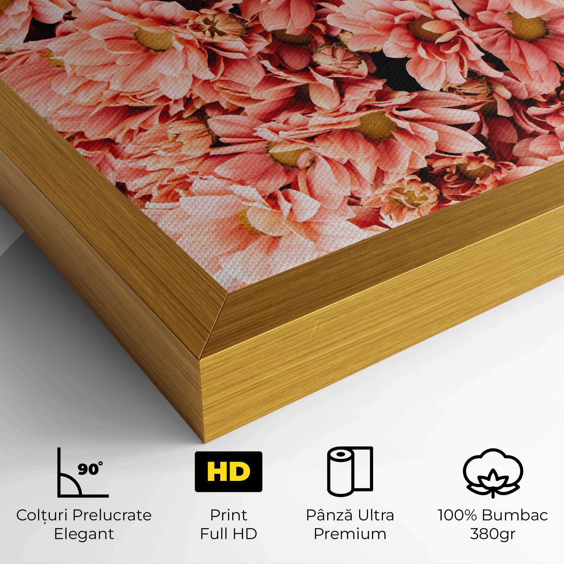 Pink Flowers Bouquet mockup 4