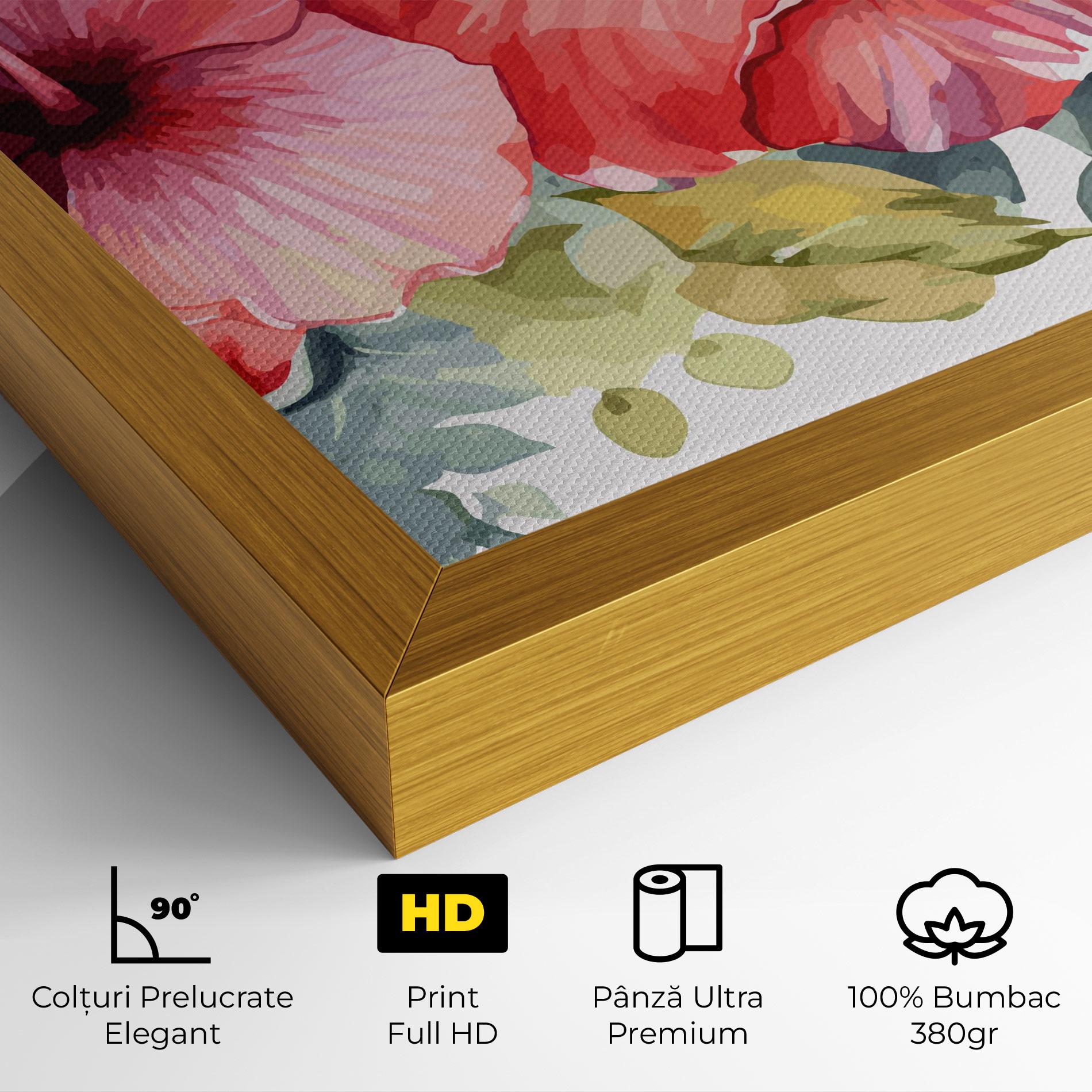 Tablou Canvas Pink Red Exotic mockup 4