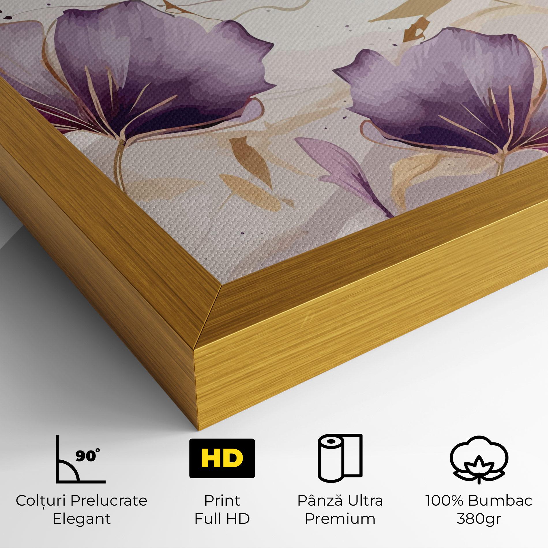 Tablou Canvas Purple Gold Exotic mockup 4