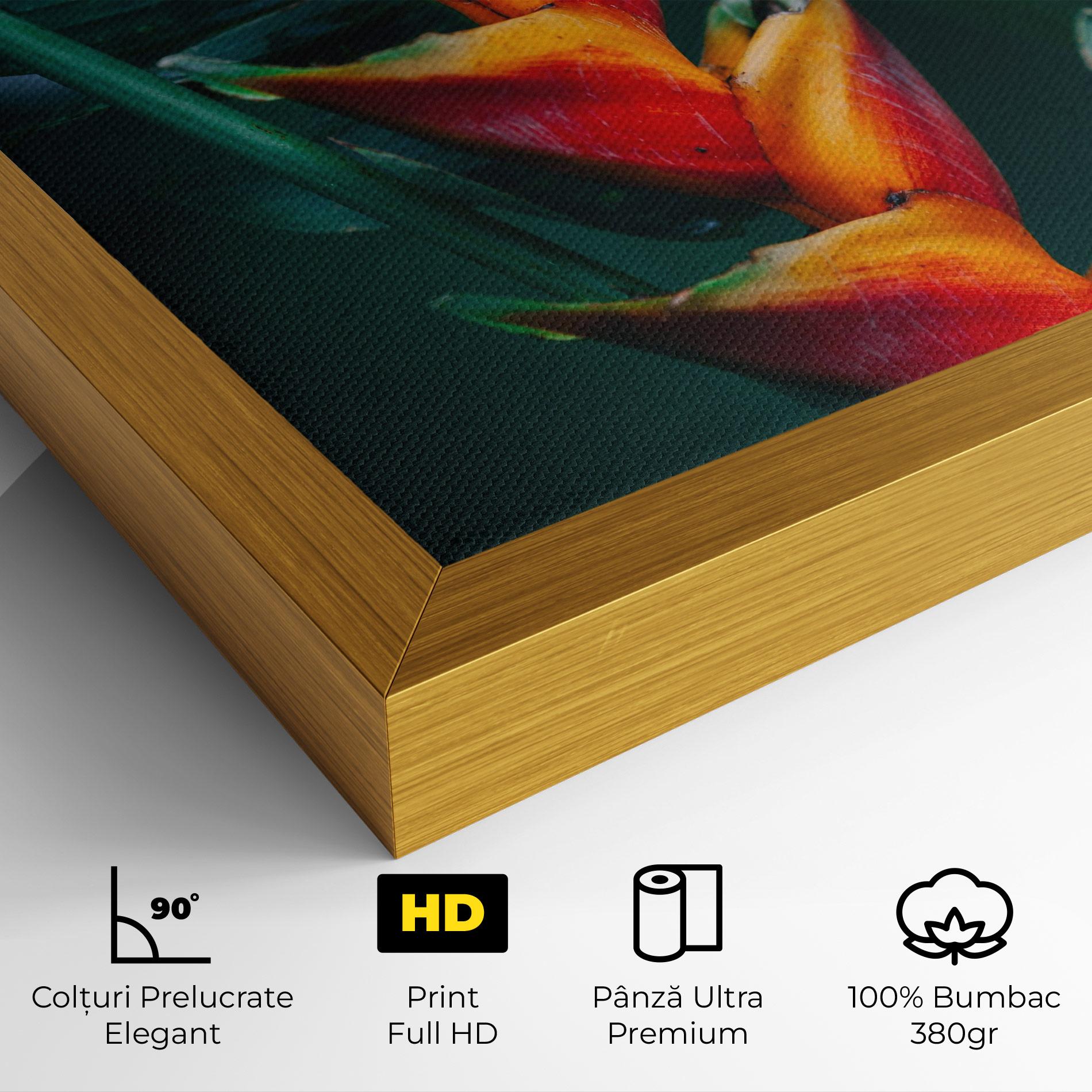 Tablou Canvas Red Orange Exotic mockup 4