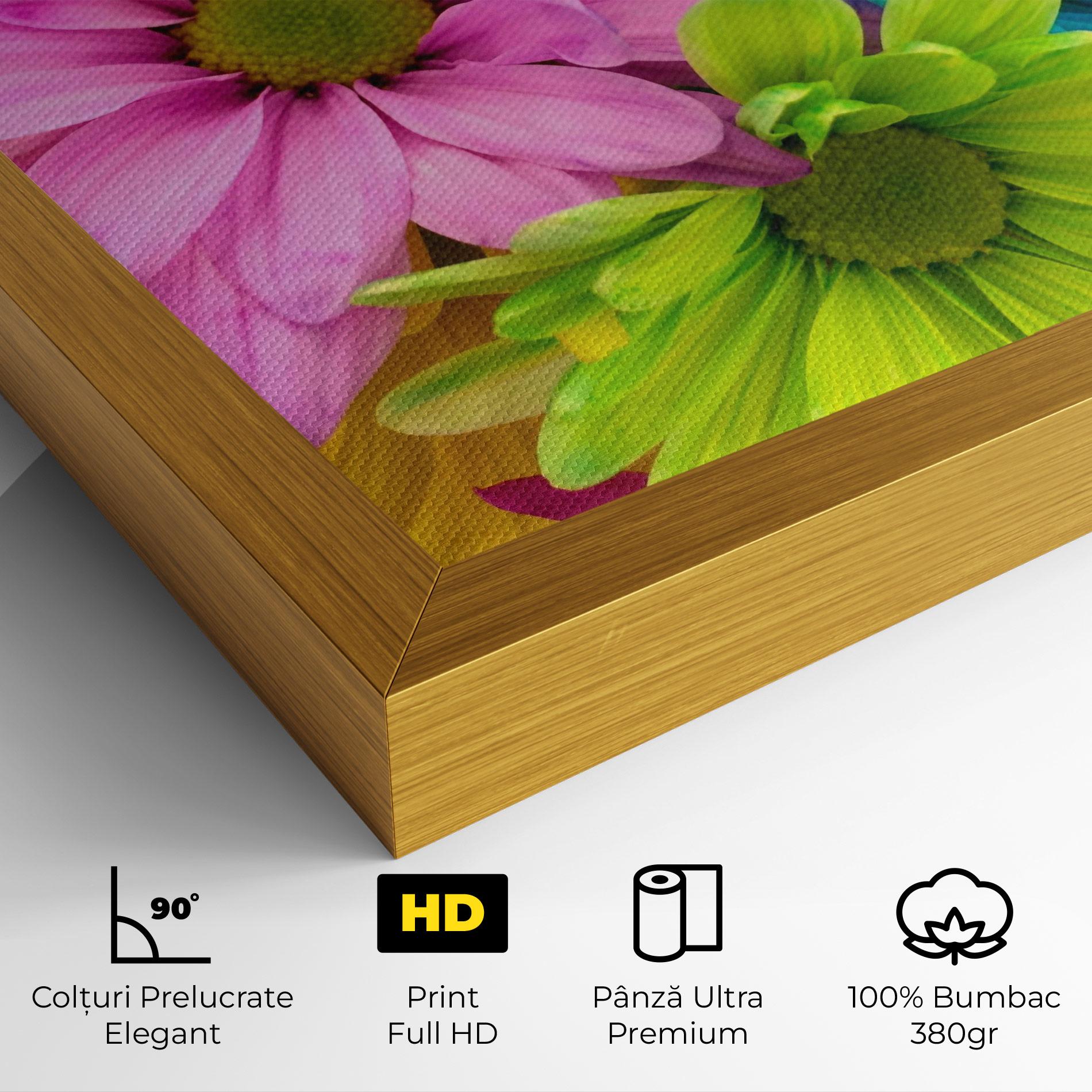 Tablou Canvas Three Shades Of Flower mockup 4