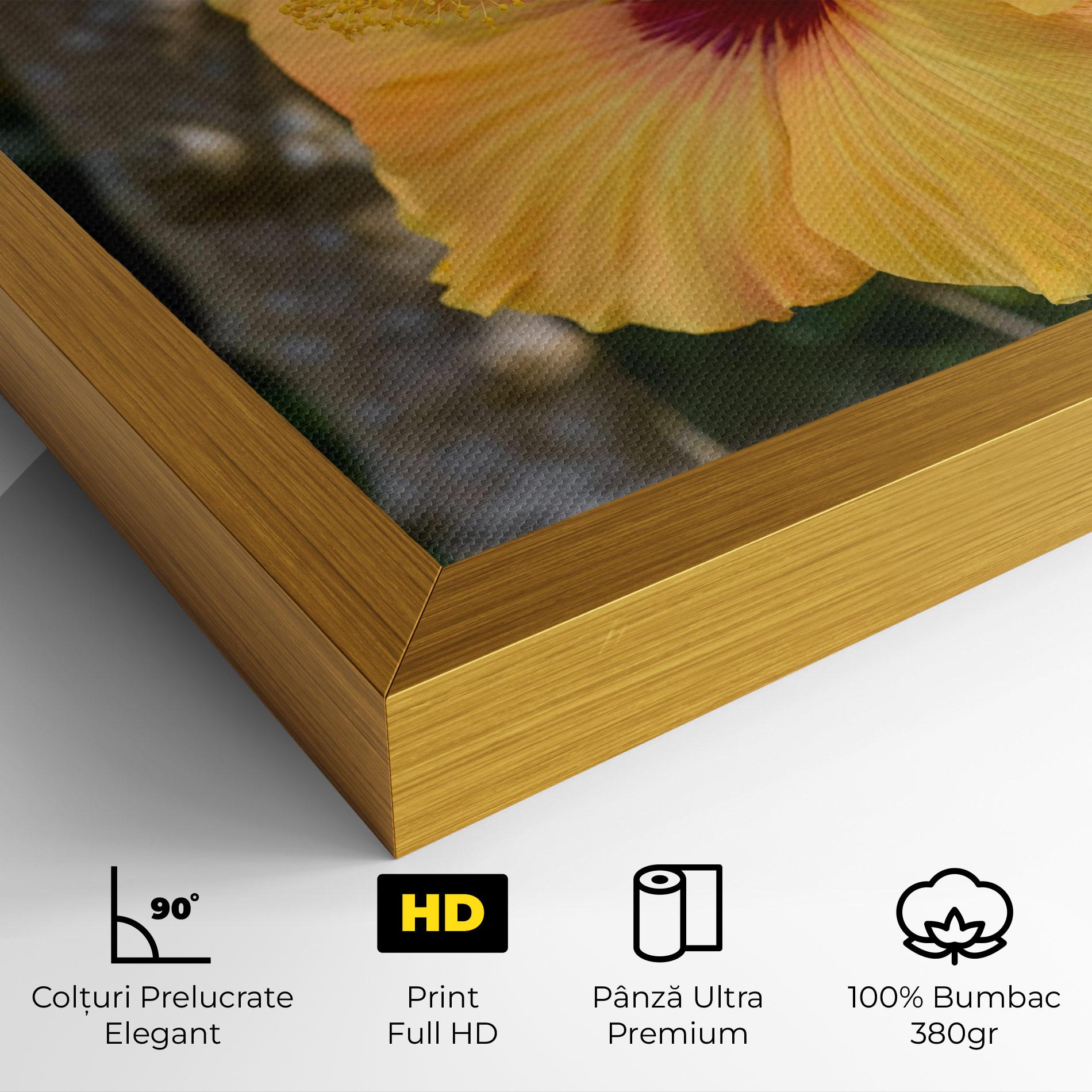Tablou Canvas Yellow Hibiscus mockup 4