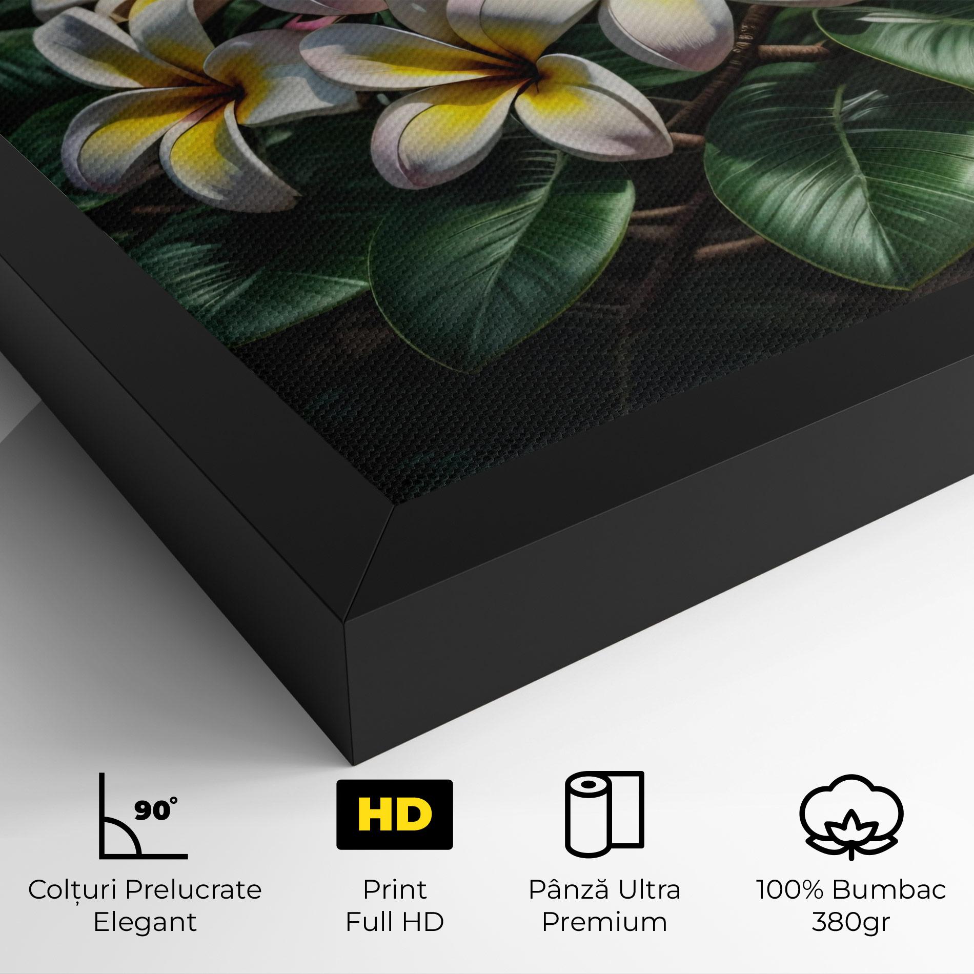 Tablou Canvas Exotic White Yellow mockup 4