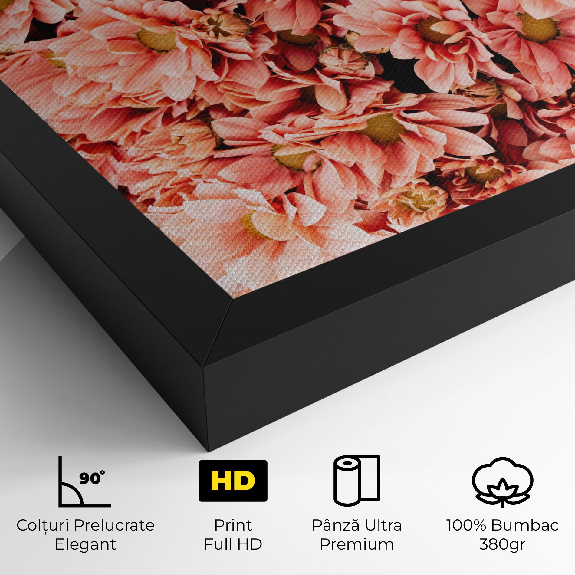 Tablou Canvas Pink Flowers Bouquet mockup 4