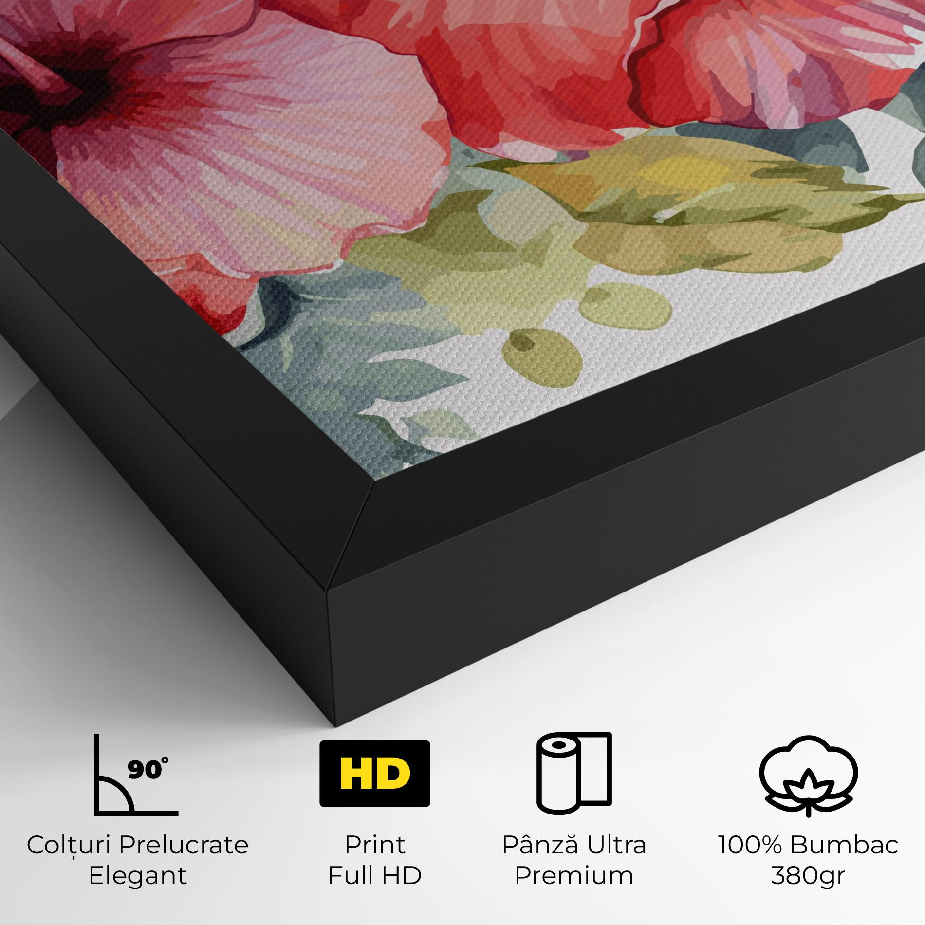 Tablou Canvas Pink Red Exotic mockup 4