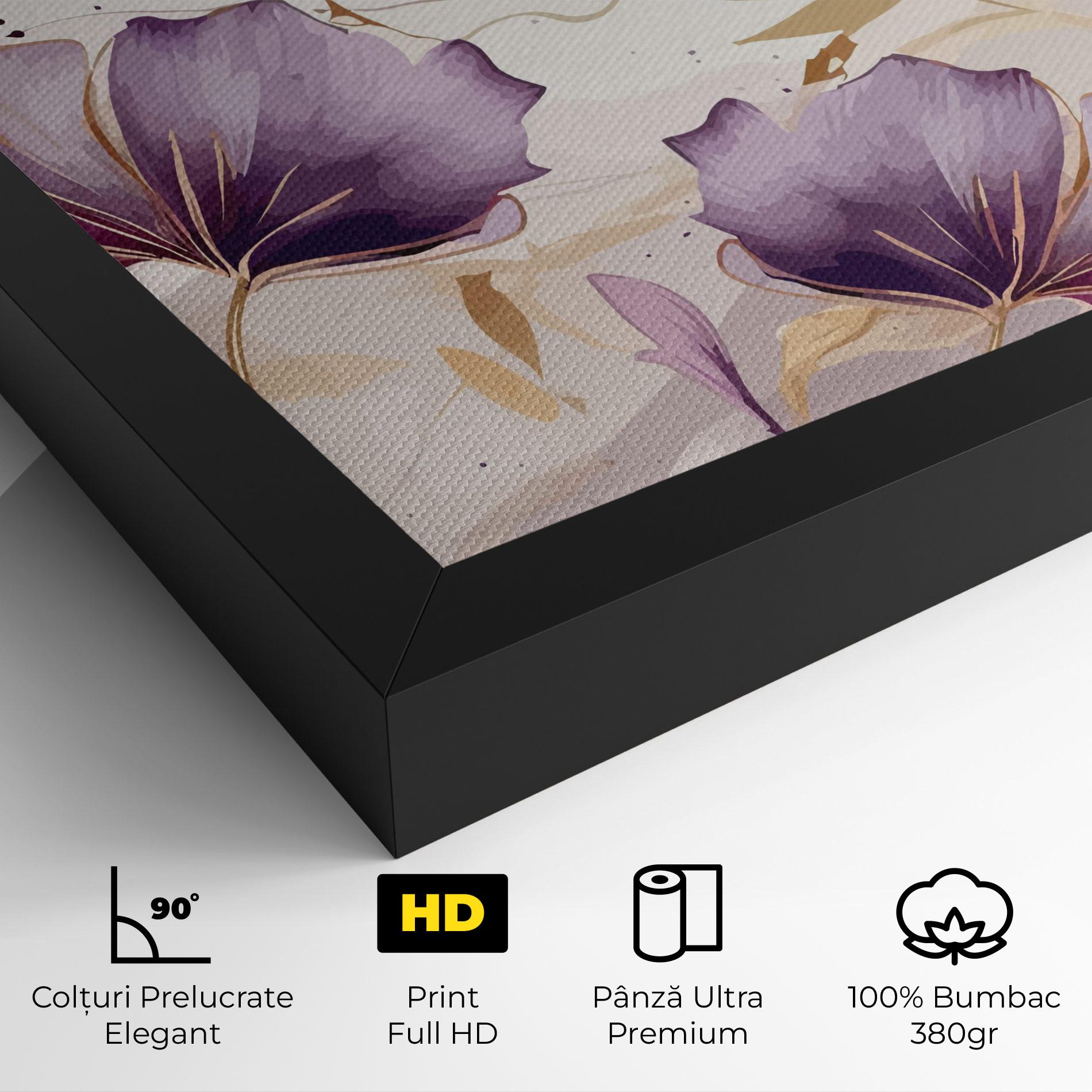 Tablou Canvas Purple Gold Exotic mockup 4