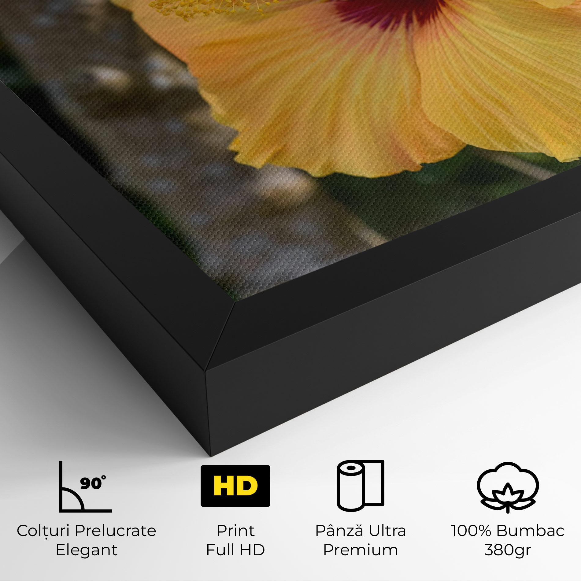 Tablou Canvas Yellow Hibiscus mockup 4