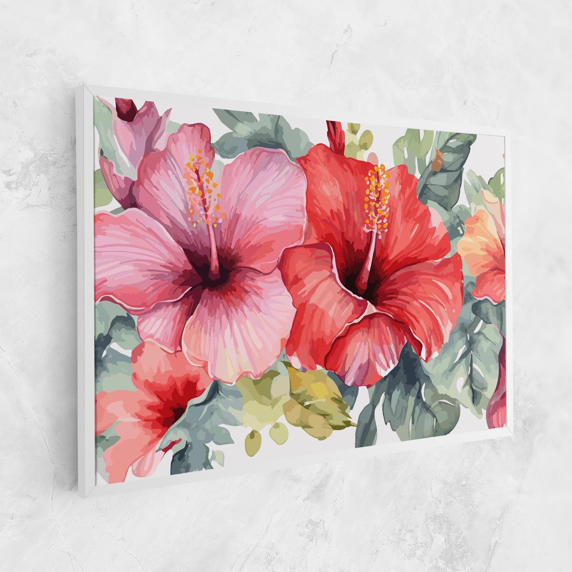 Tablou Canvas Pink Red Exotic mockup 1