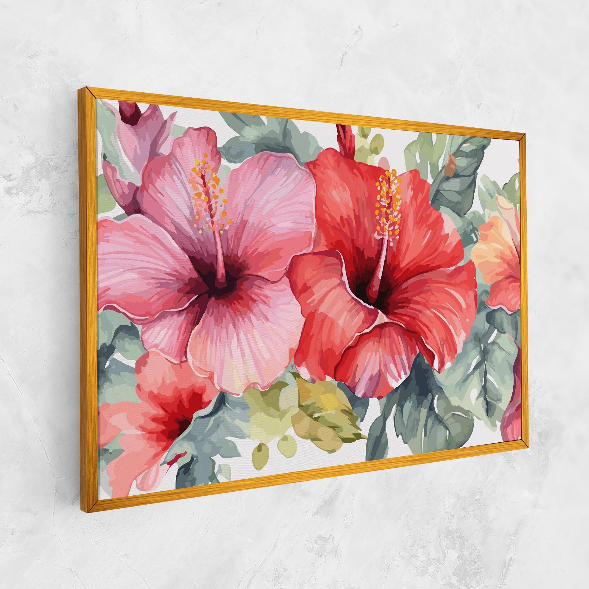 Tablou Canvas Pink Red Exotic mockup 1