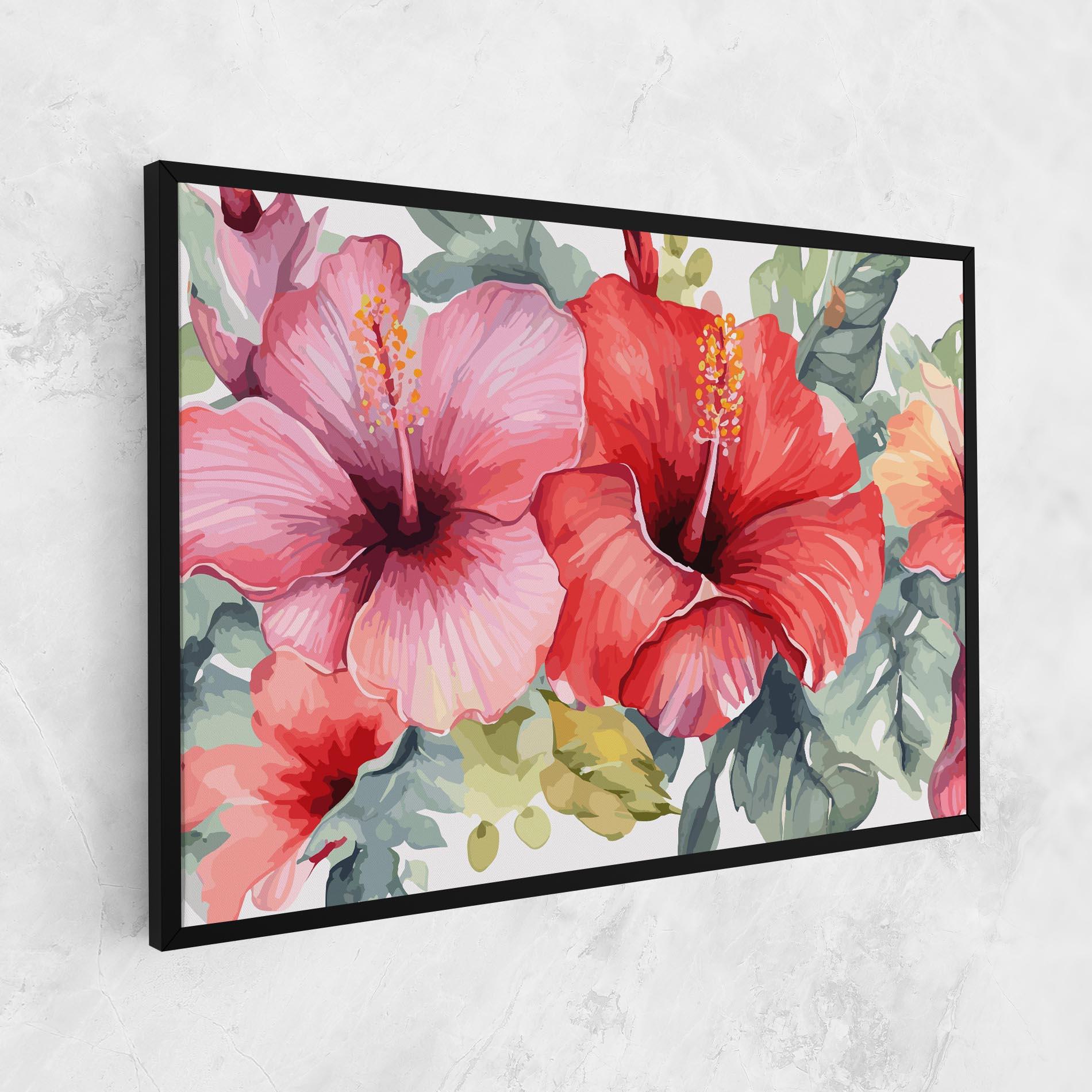 Tablou Canvas Pink Red Exotic mockup 1