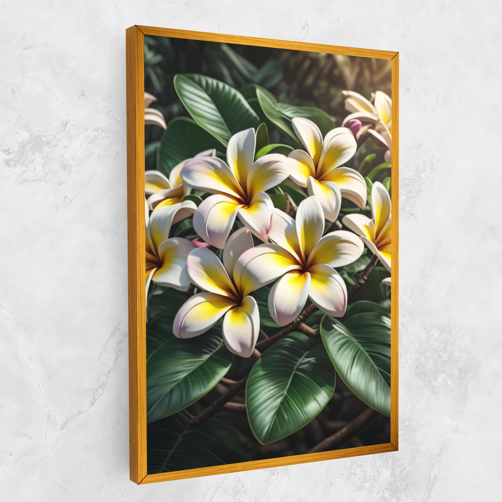 Tablou Canvas Exotic White Yellow mockup 1