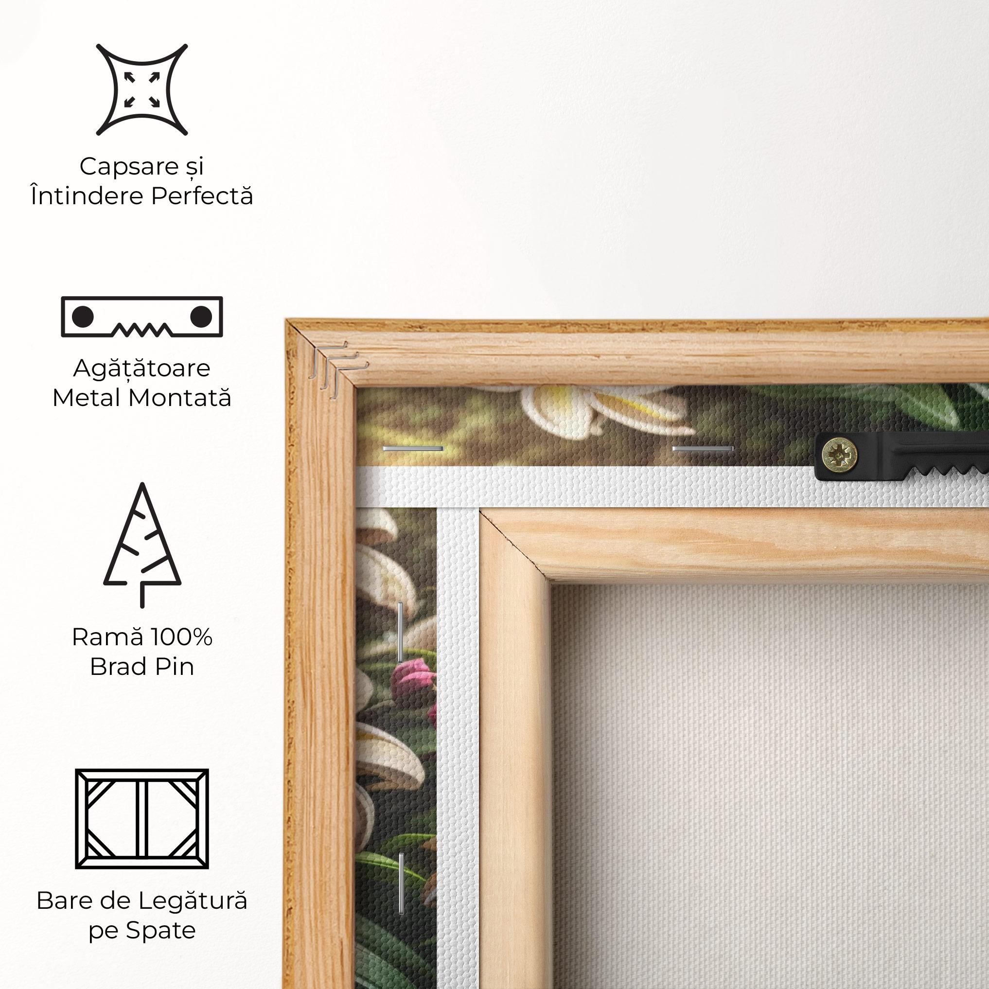 Tablou Canvas Exotic White Yellow mockup 5