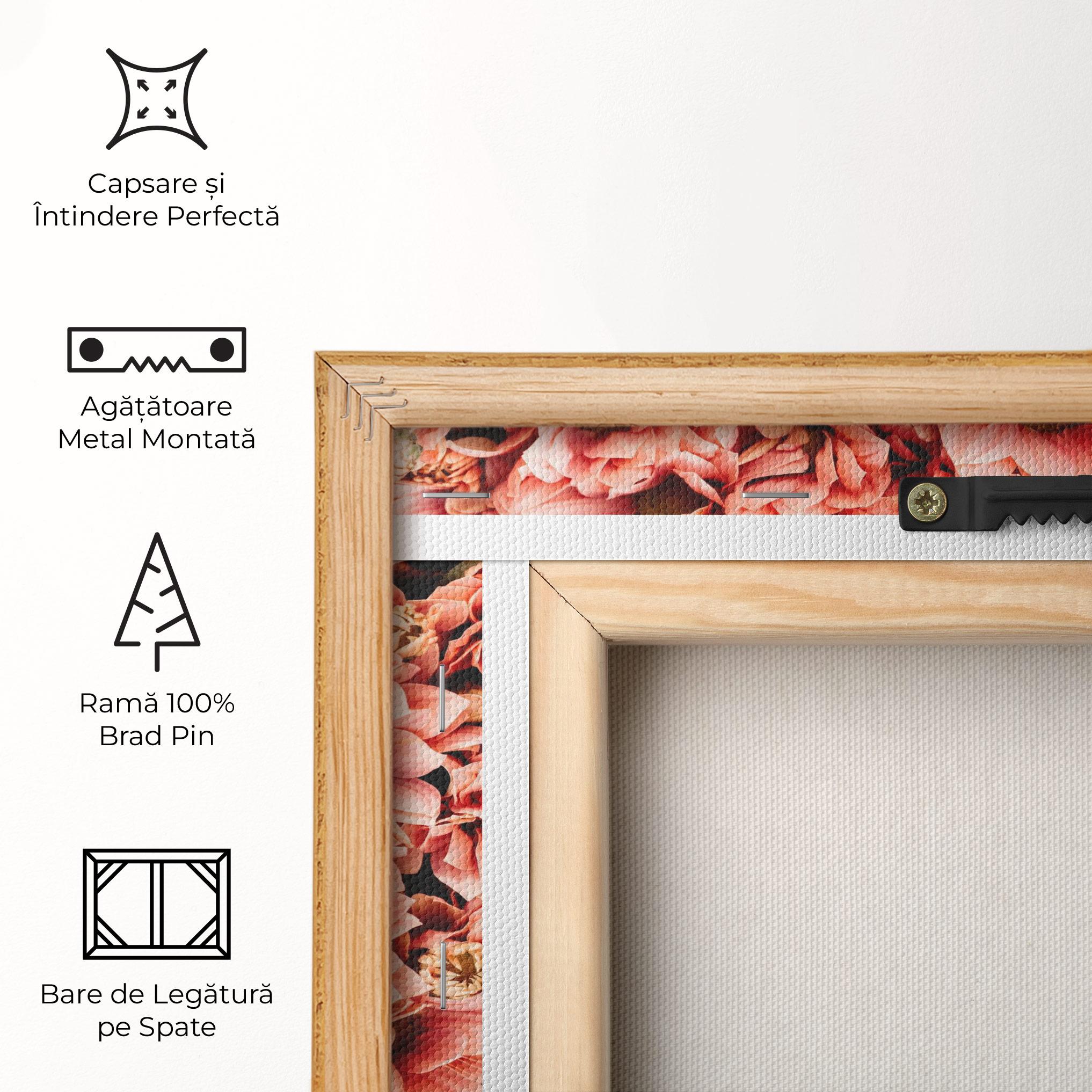 Tablou Canvas Pink Flowers Bouquet mockup 5