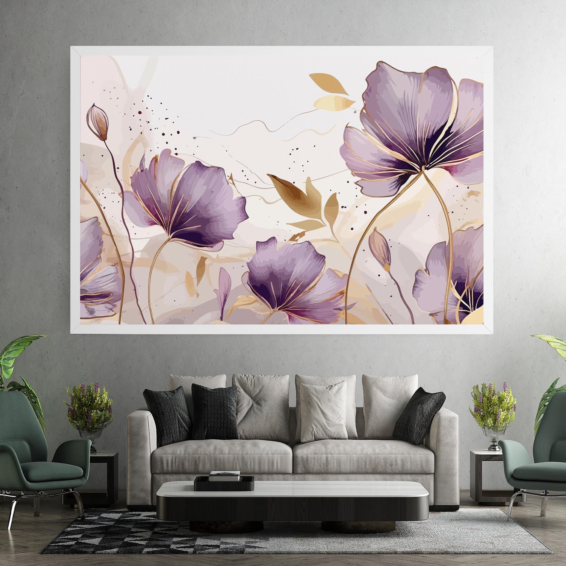 Tablou Canvas Purple Gold Exotic mockup 7