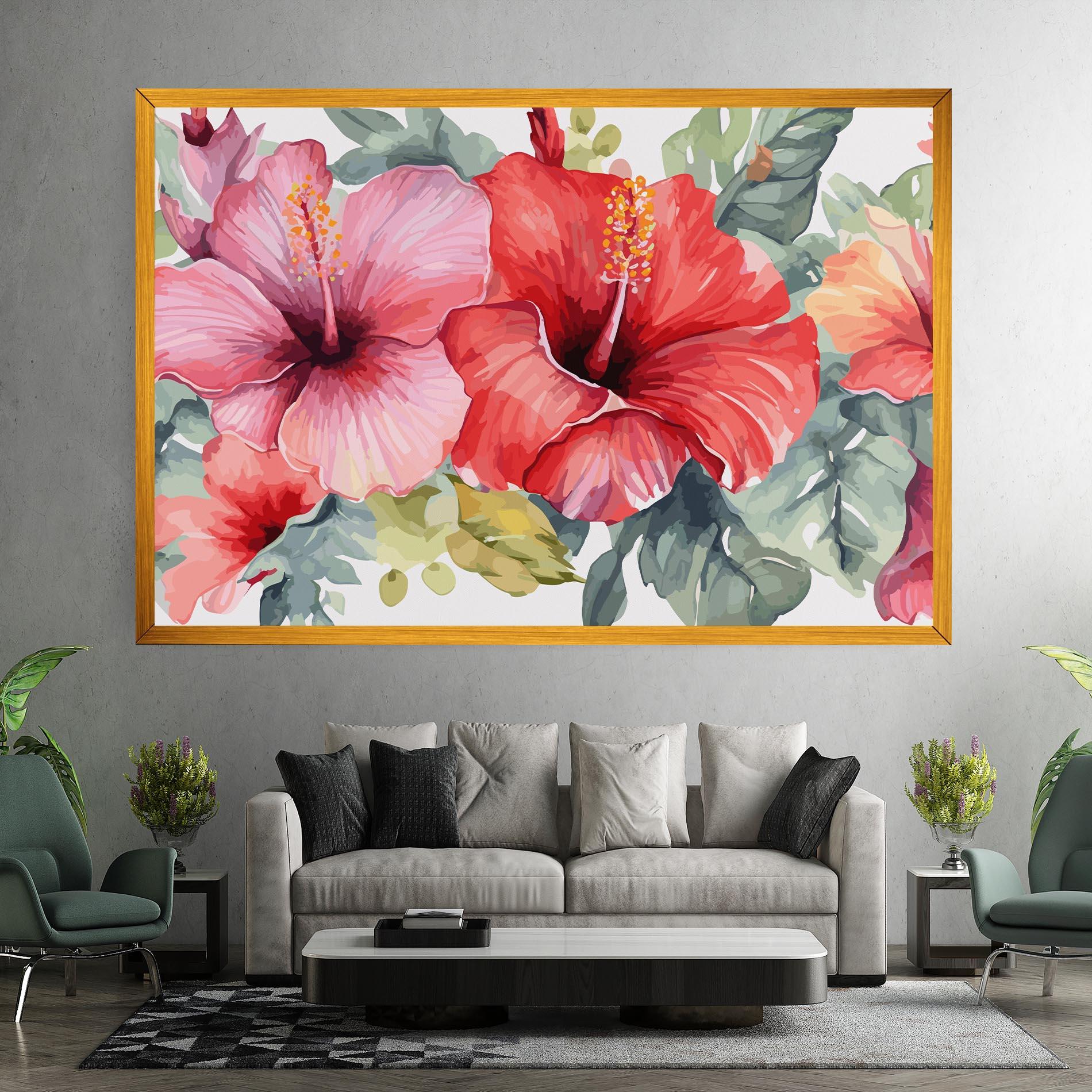 Tablou Canvas Pink Red Exotic mockup 7