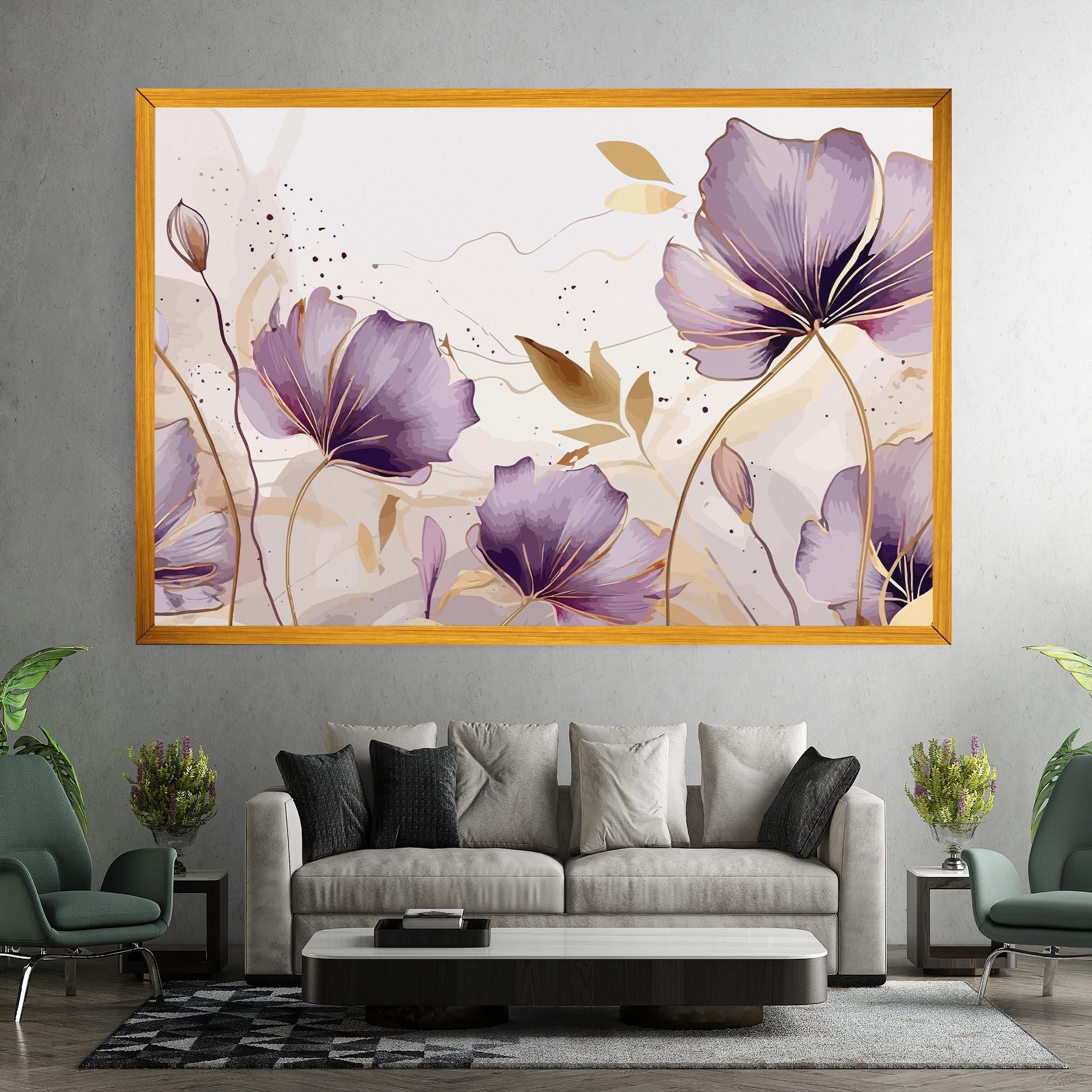 Tablou Canvas Purple Gold Exotic mockup 7