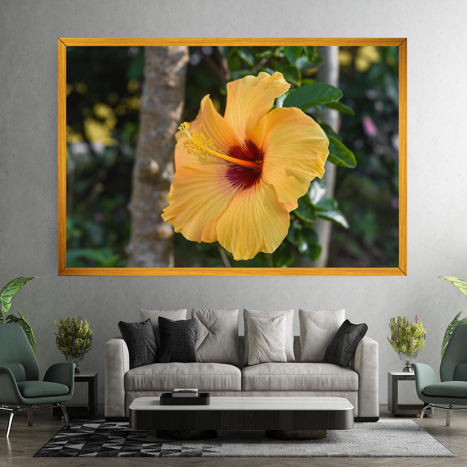Tablou Canvas Yellow Hibiscus mockup 7