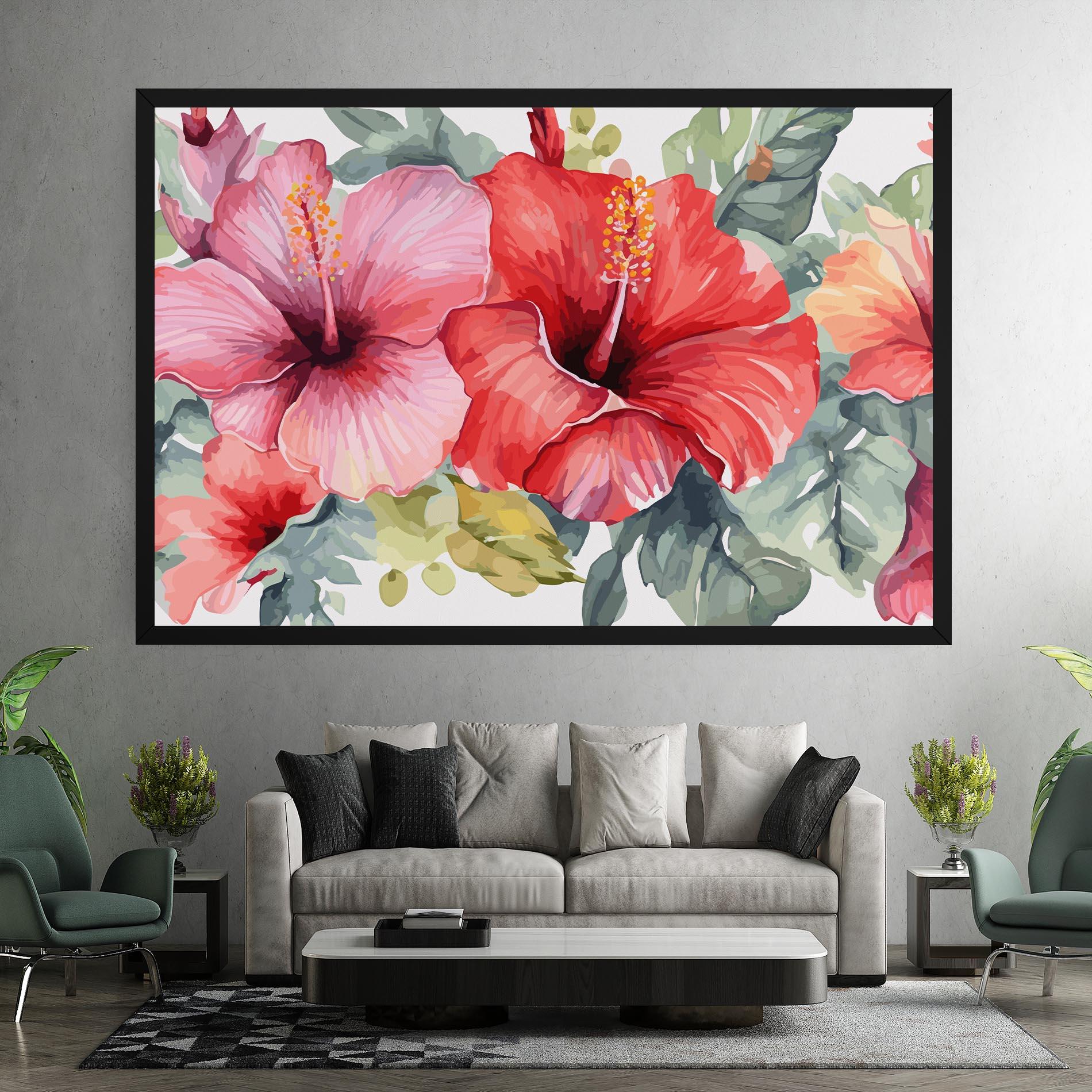 Tablou Canvas Pink Red Exotic mockup 7