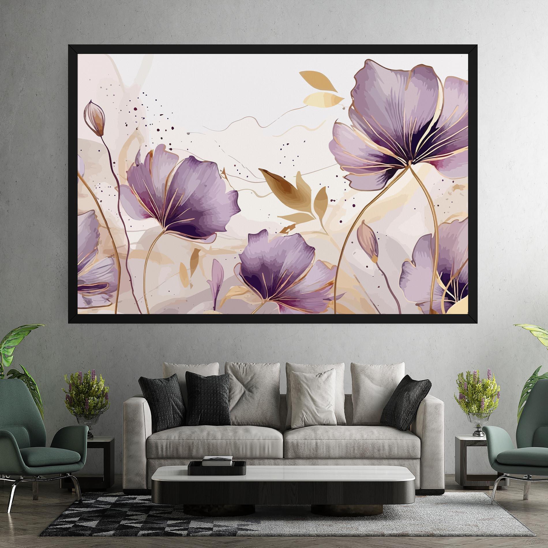 Tablou Canvas Purple Gold Exotic mockup 7