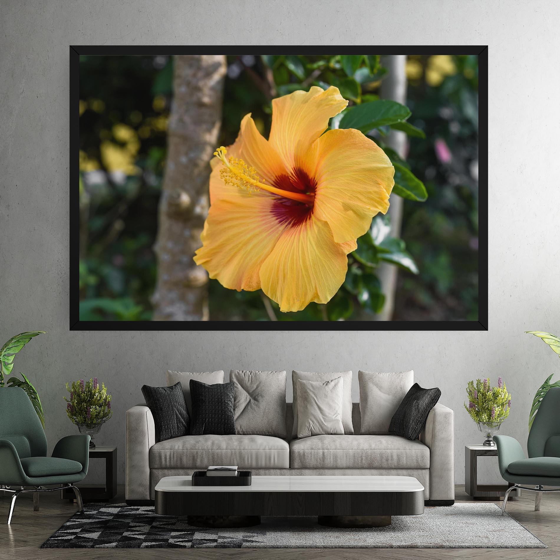 Tablou Canvas Yellow Hibiscus mockup 7