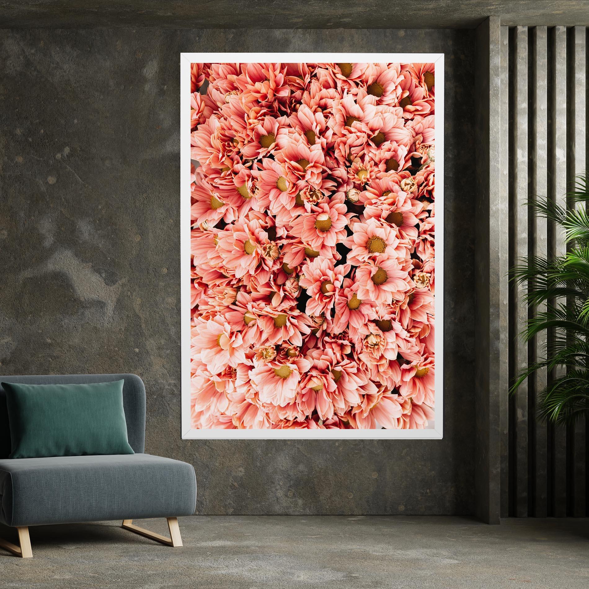 Tablou Canvas Pink Flowers Bouquet mockup 7