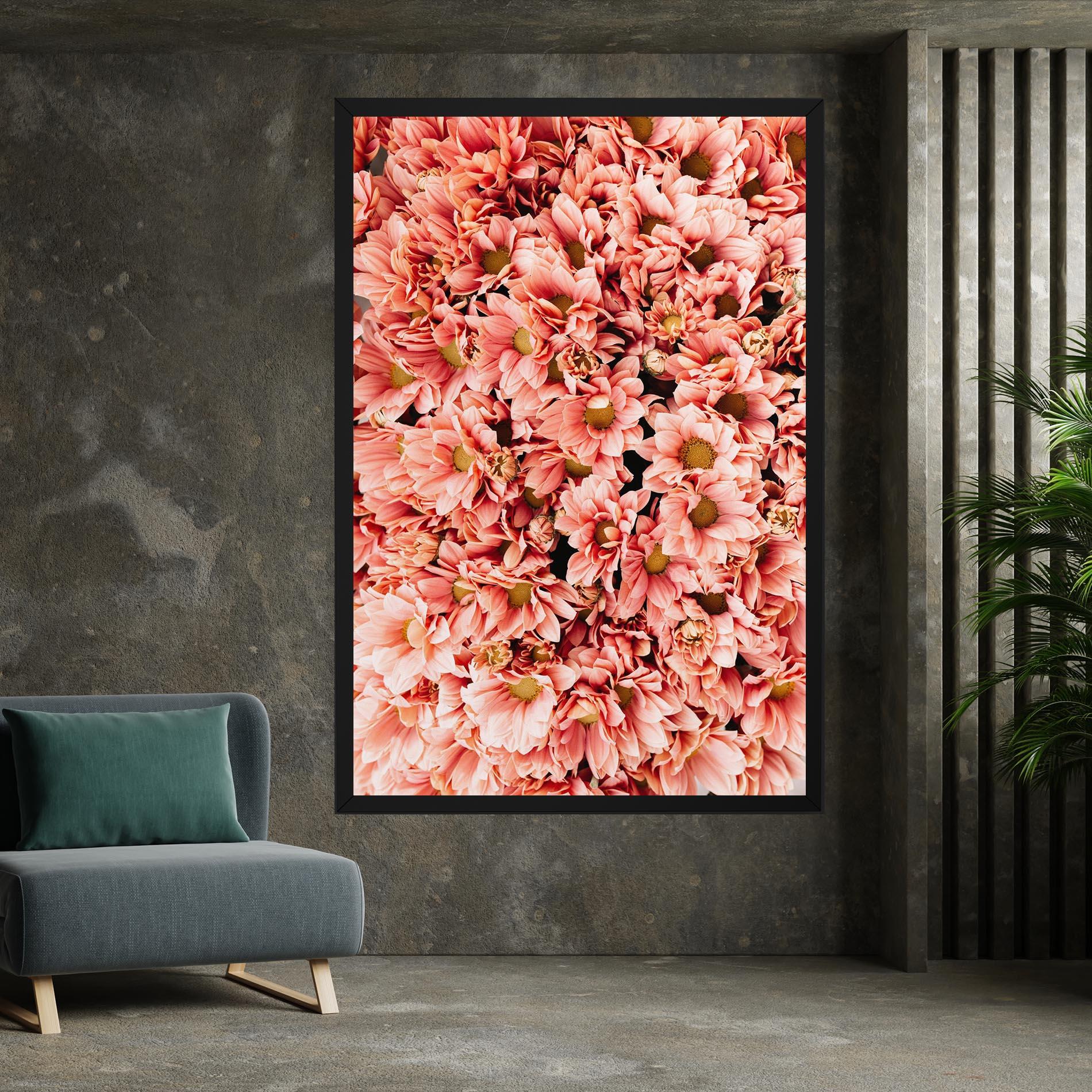Tablou Canvas Pink Flowers Bouquet mockup 7