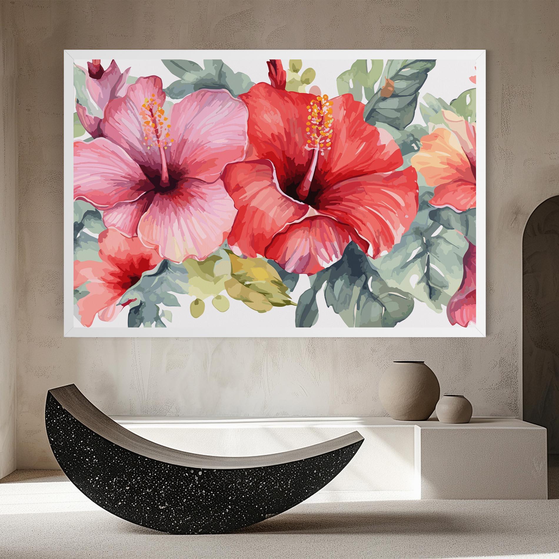 Tablou Canvas Pink Red Exotic mockup 8