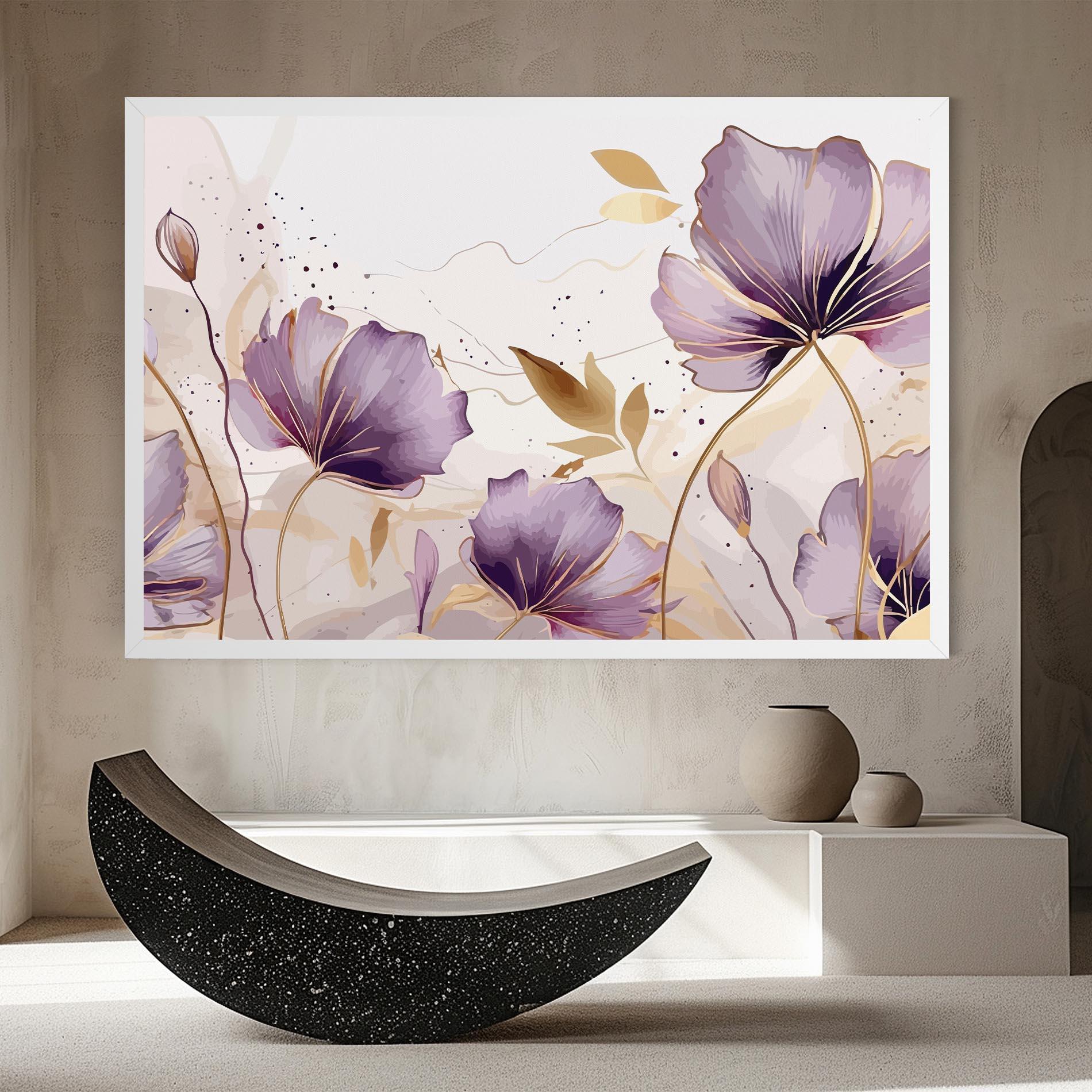 Tablou Canvas Purple Gold Exotic mockup 8