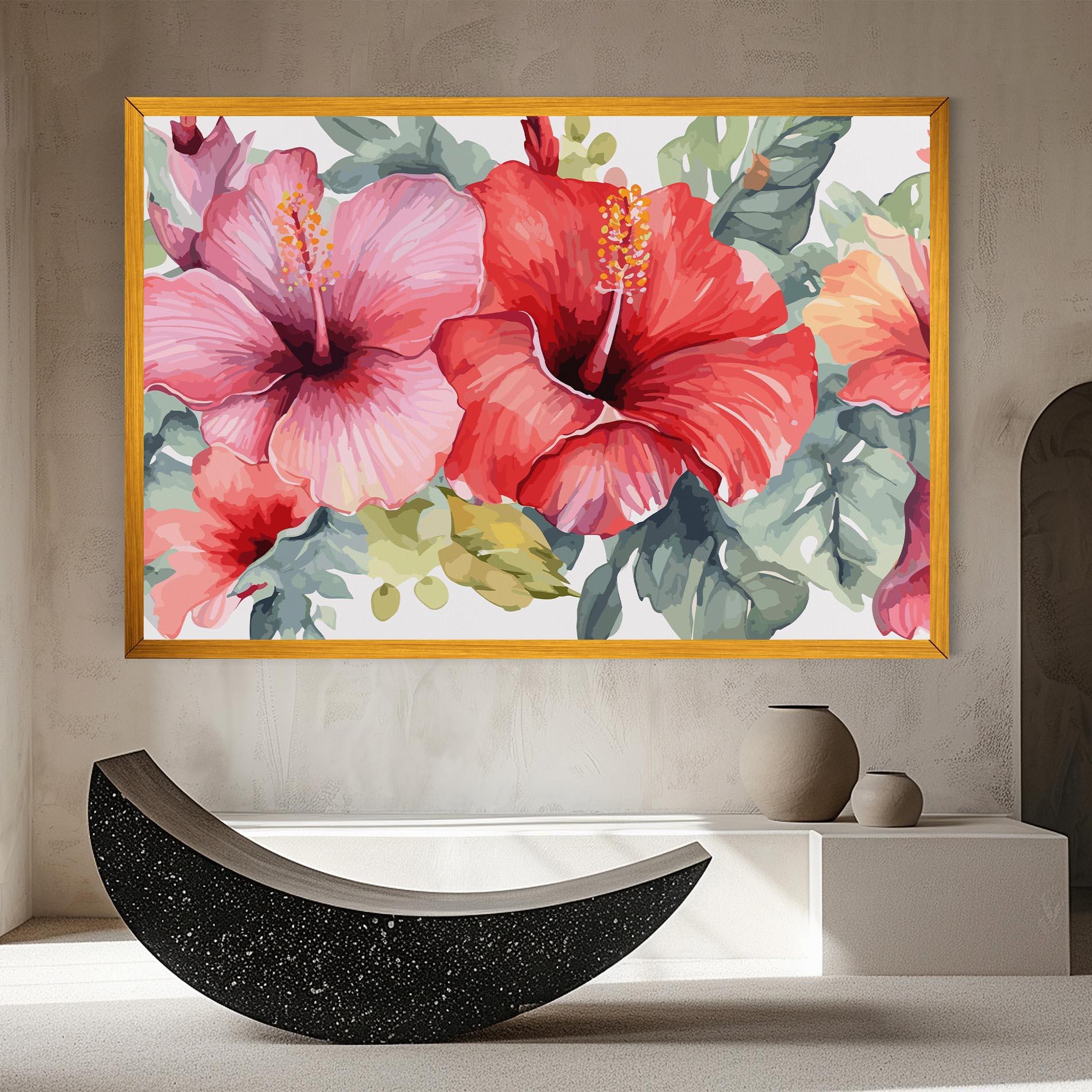 Tablou Canvas Pink Red Exotic mockup 8