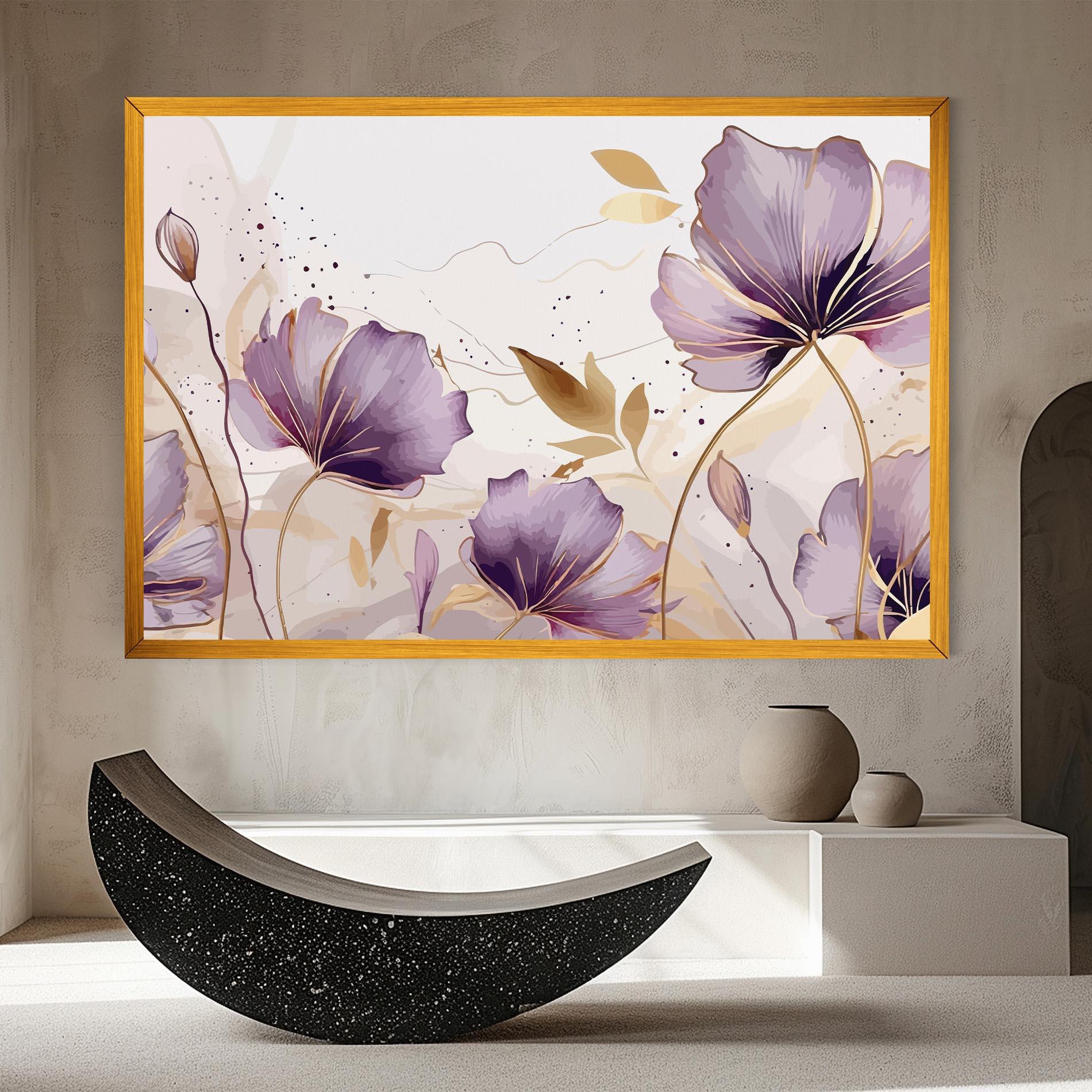 Tablou Canvas Purple Gold Exotic mockup 8