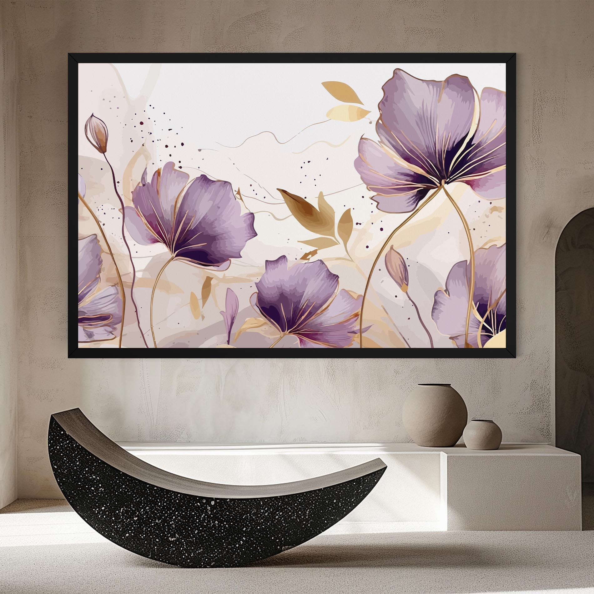 Tablou Canvas Purple Gold Exotic mockup 8
