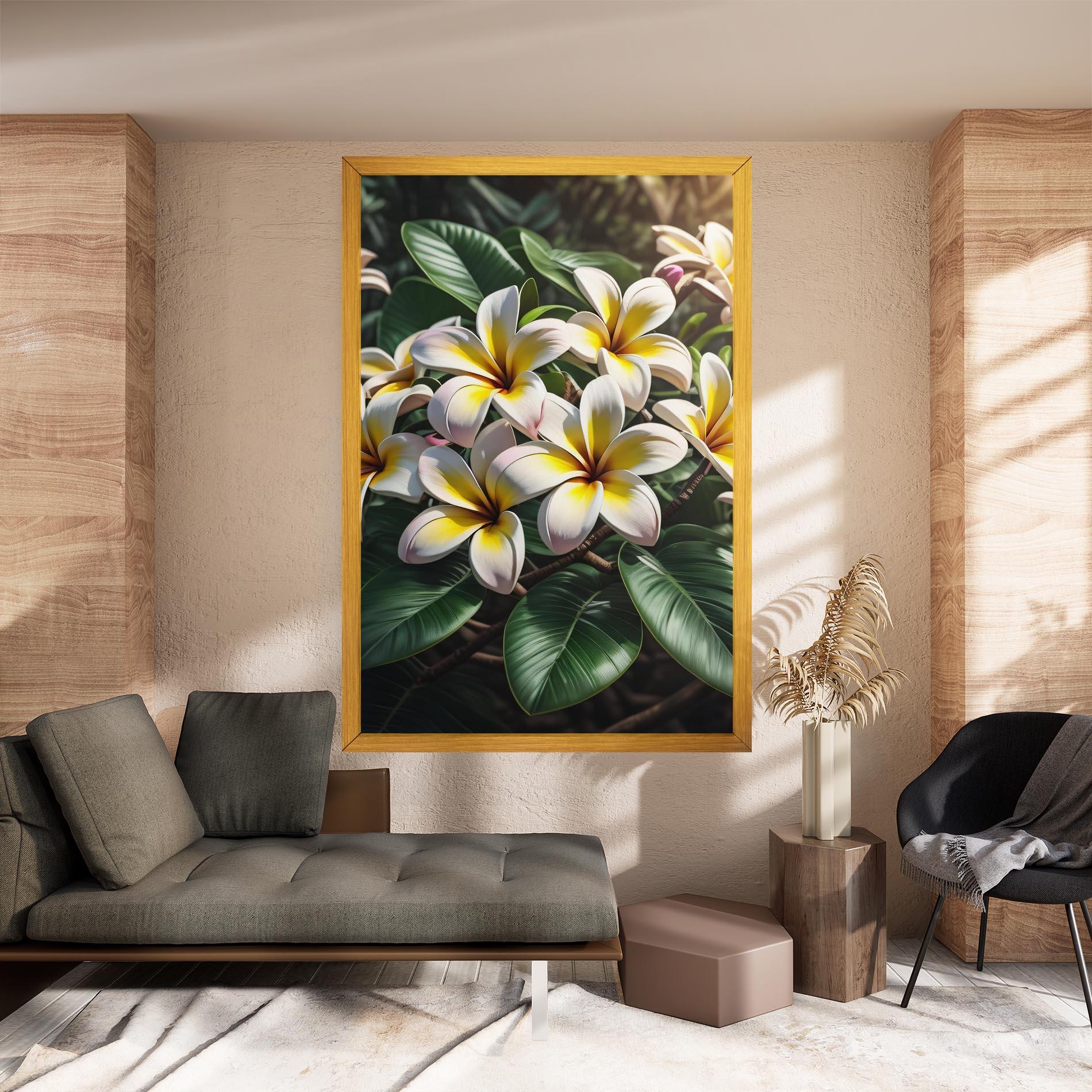 Tablou Canvas Exotic White Yellow mockup 8