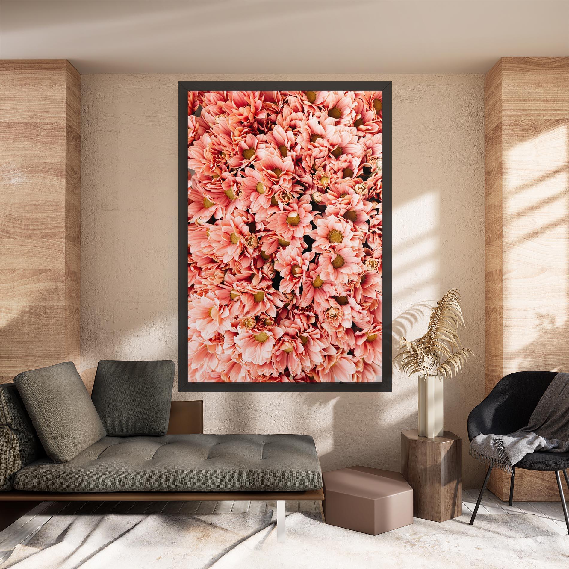 Tablou Canvas Pink Flowers Bouquet mockup 8