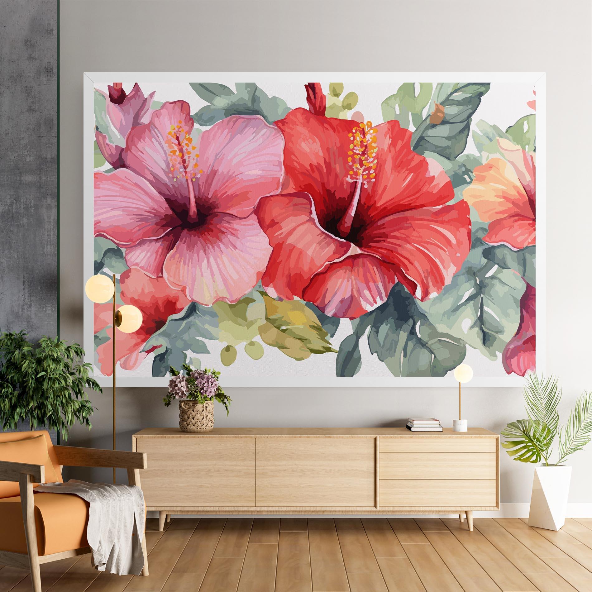 Tablou Canvas Pink Red Exotic mockup 9