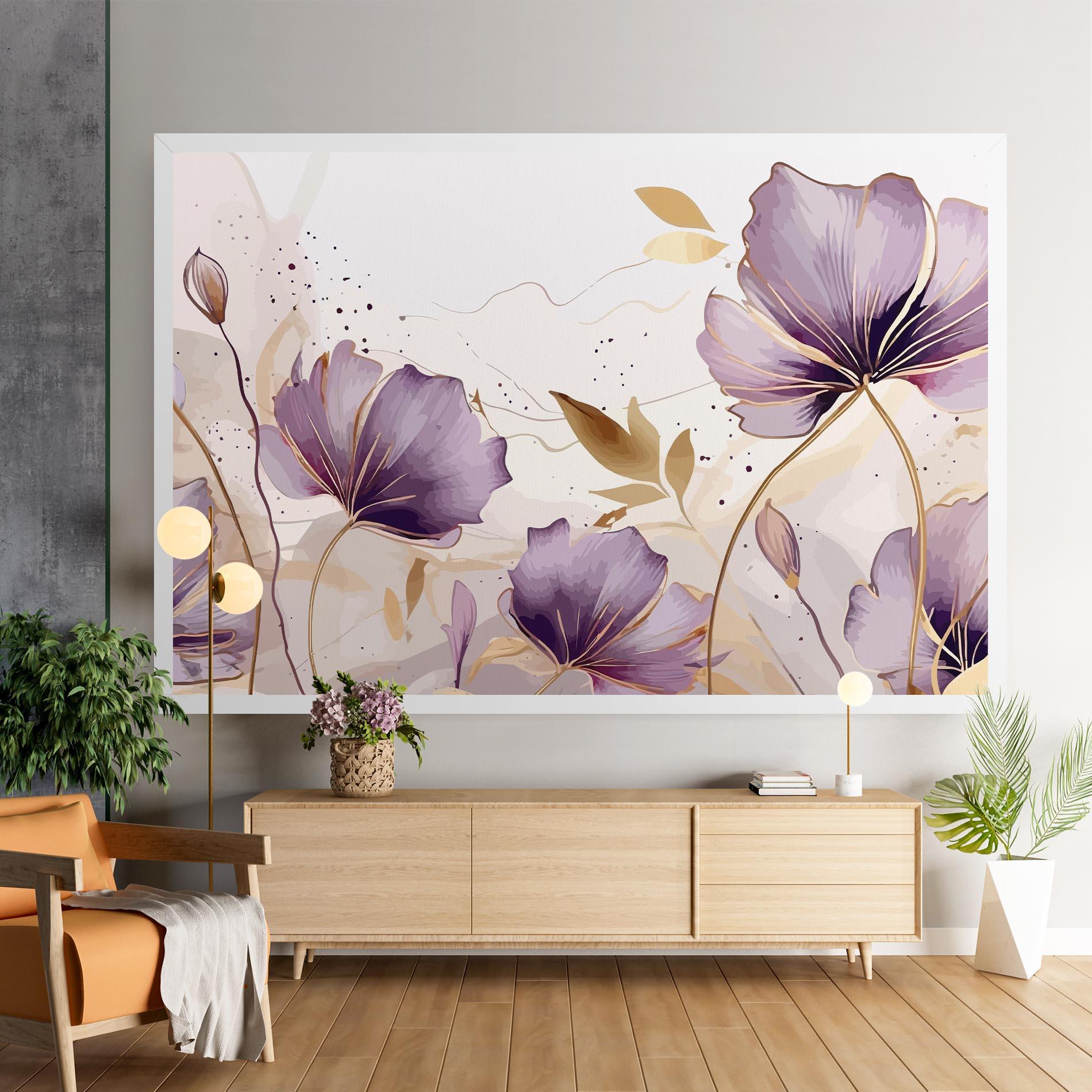 Tablou Canvas Purple Gold Exotic mockup 9