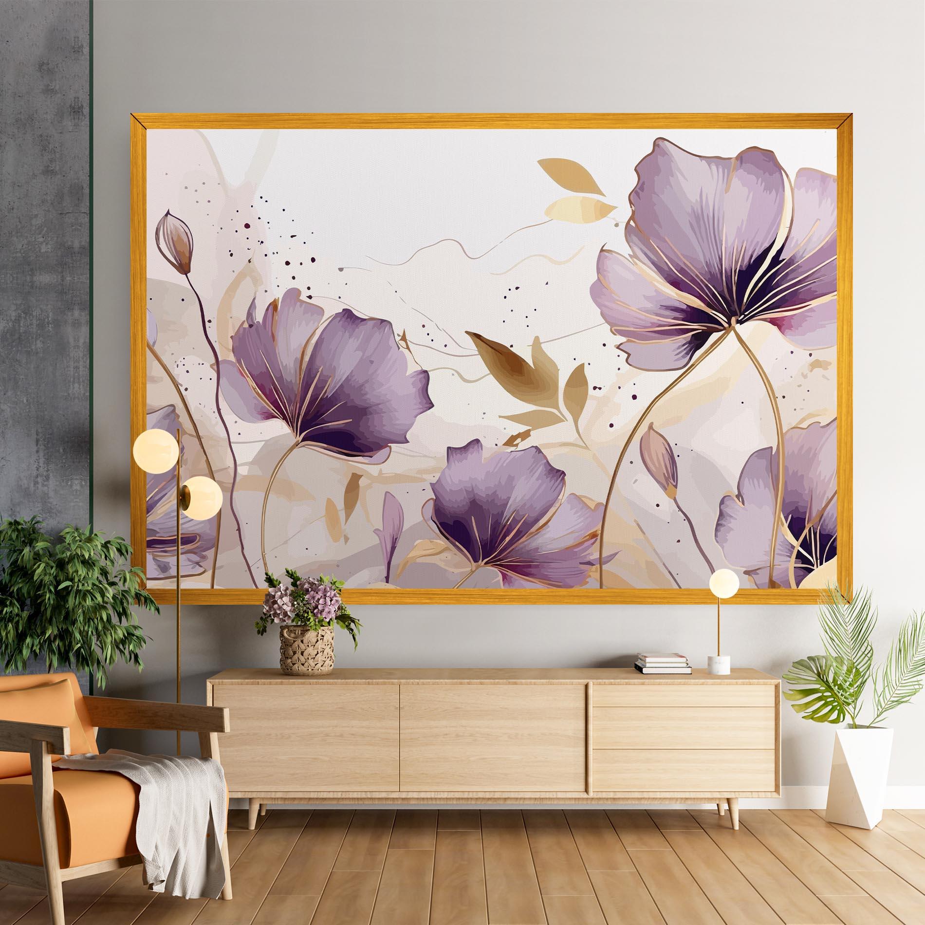Tablou Canvas Purple Gold Exotic mockup 9