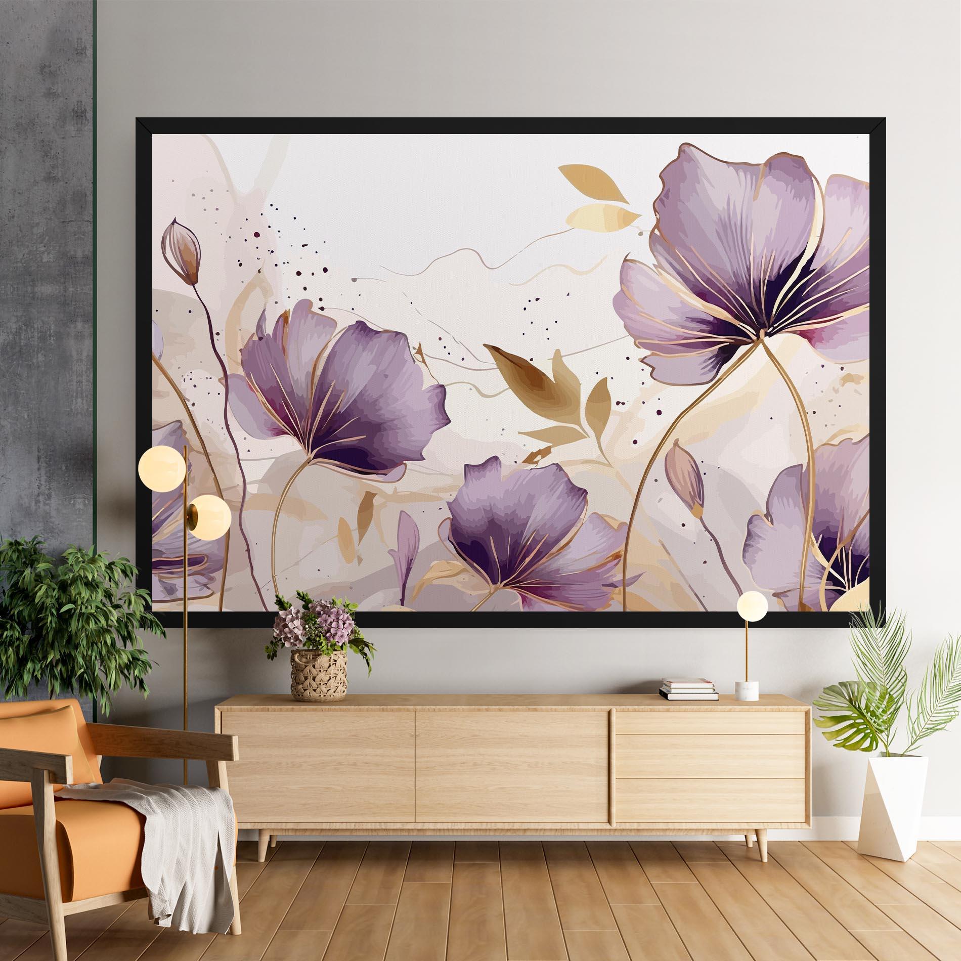 Tablou Canvas Purple Gold Exotic mockup 9