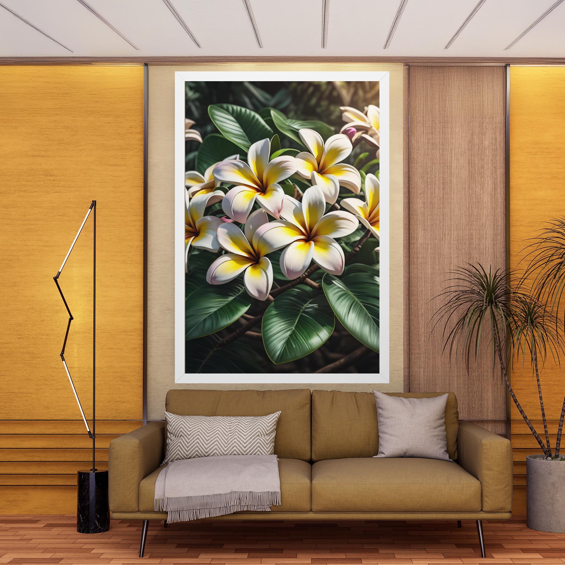 Tablou Canvas Exotic White Yellow mockup 9