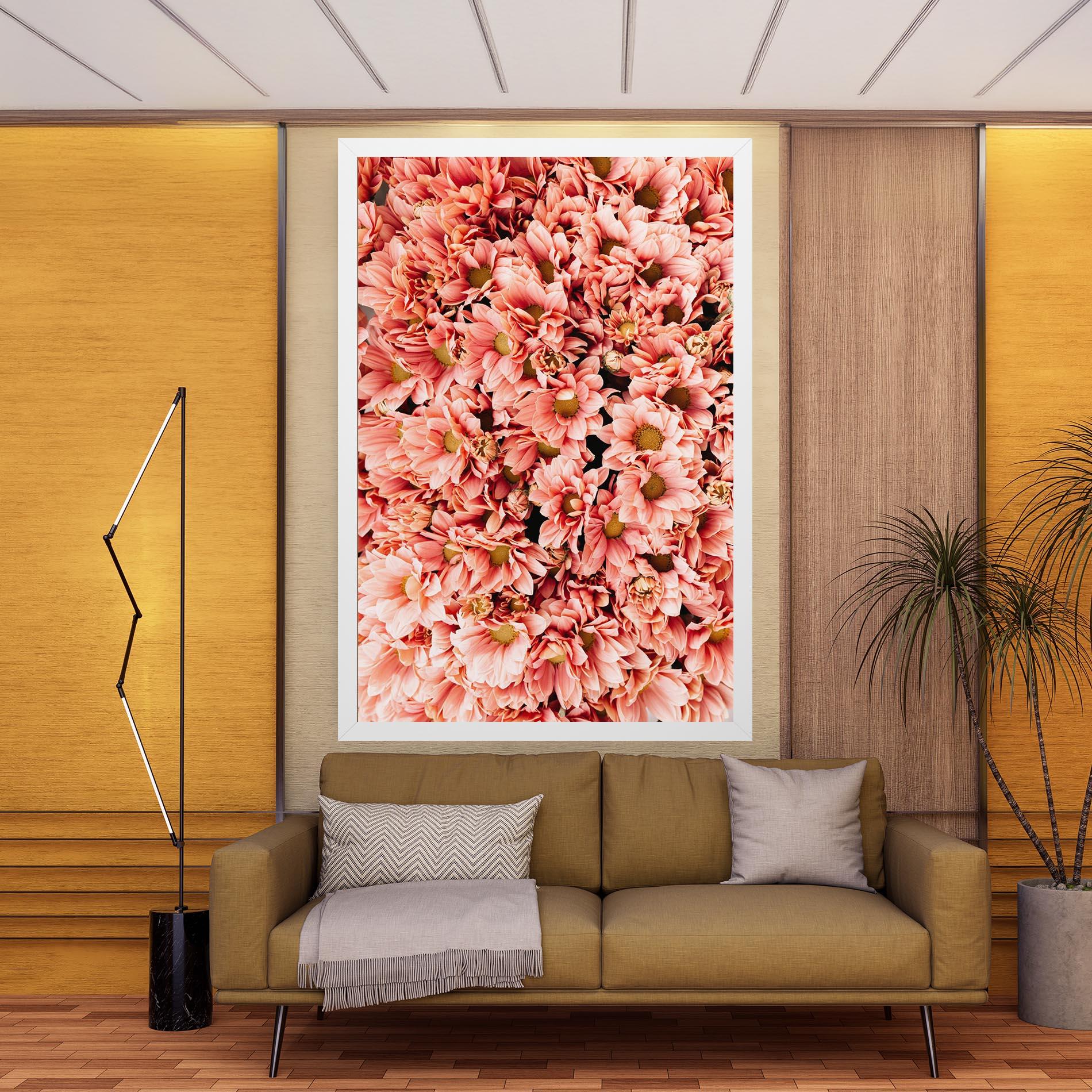 Tablou Canvas Pink Flowers Bouquet mockup 9