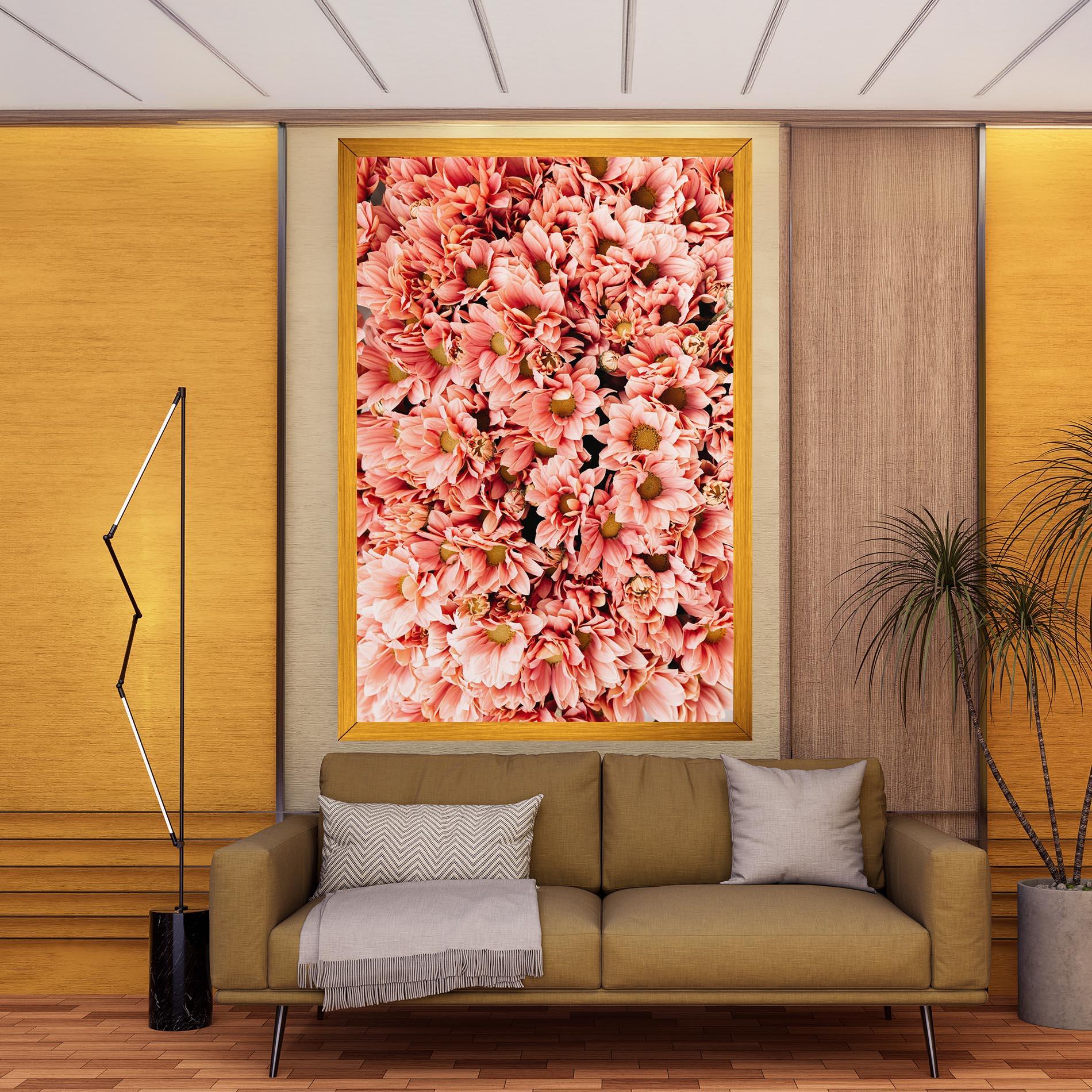 Tablou Canvas Pink Flowers Bouquet mockup 9