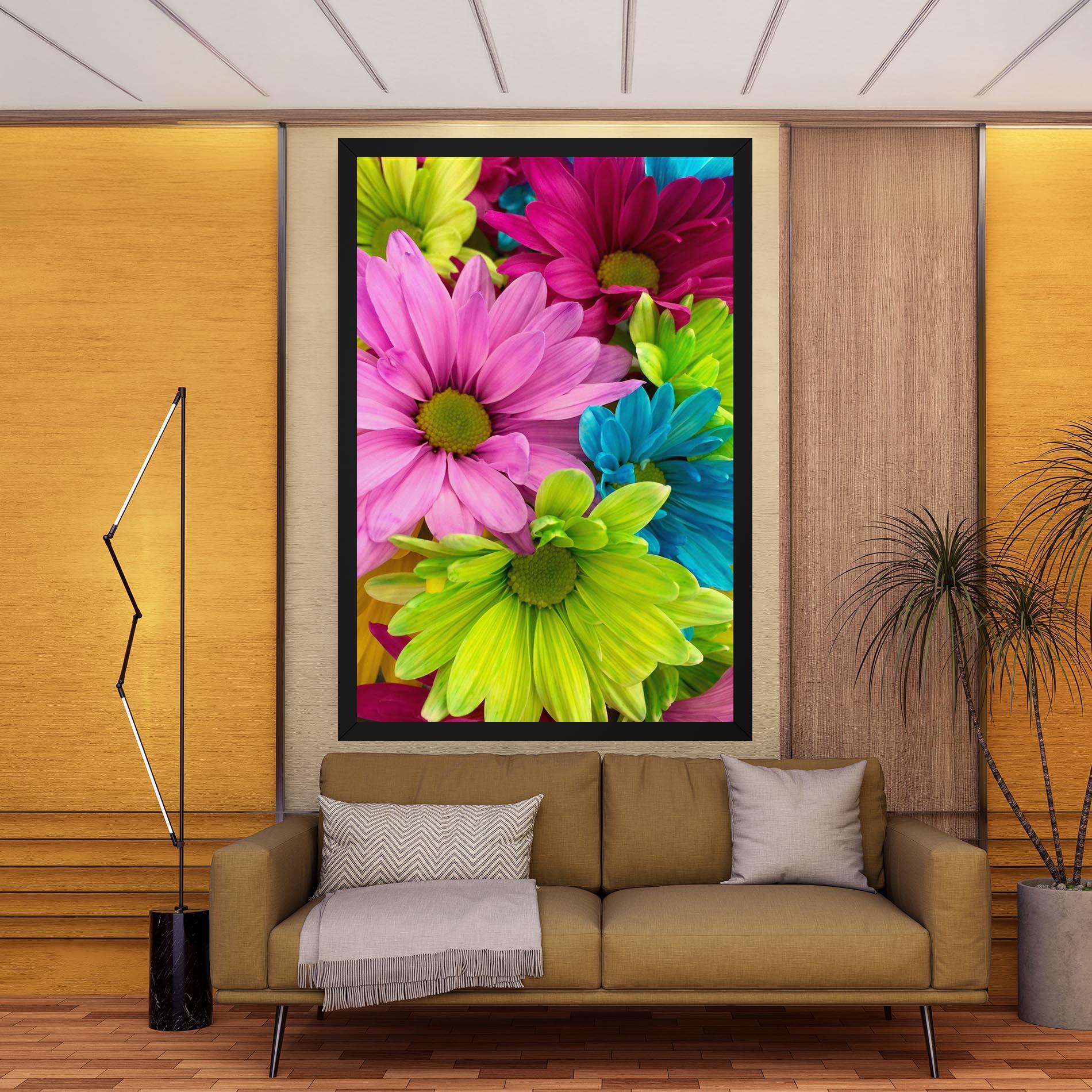 Tablou Canvas Three Shades Of Flower mockup 9