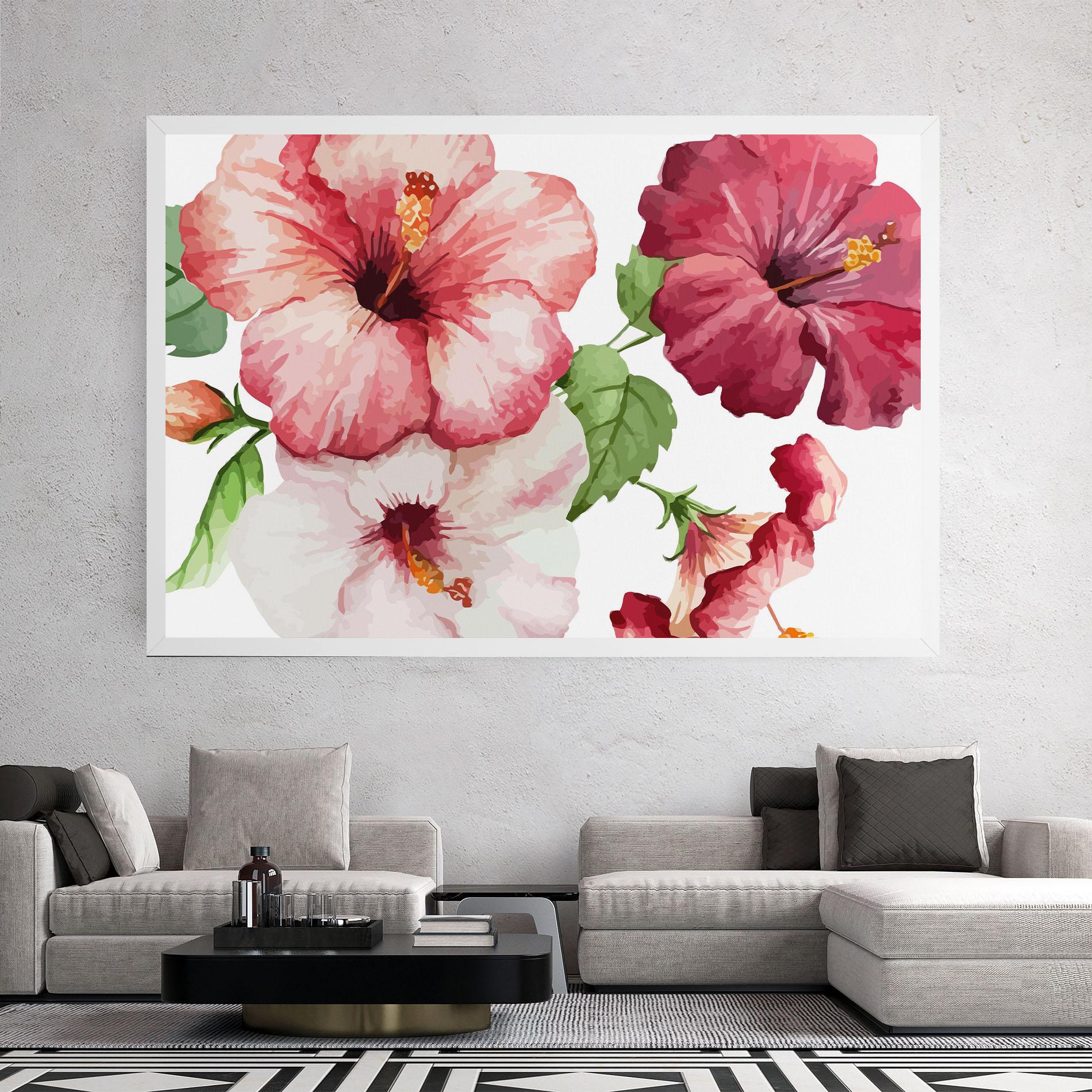 Tablou Canvas Exotic Flower Paint mockup 2