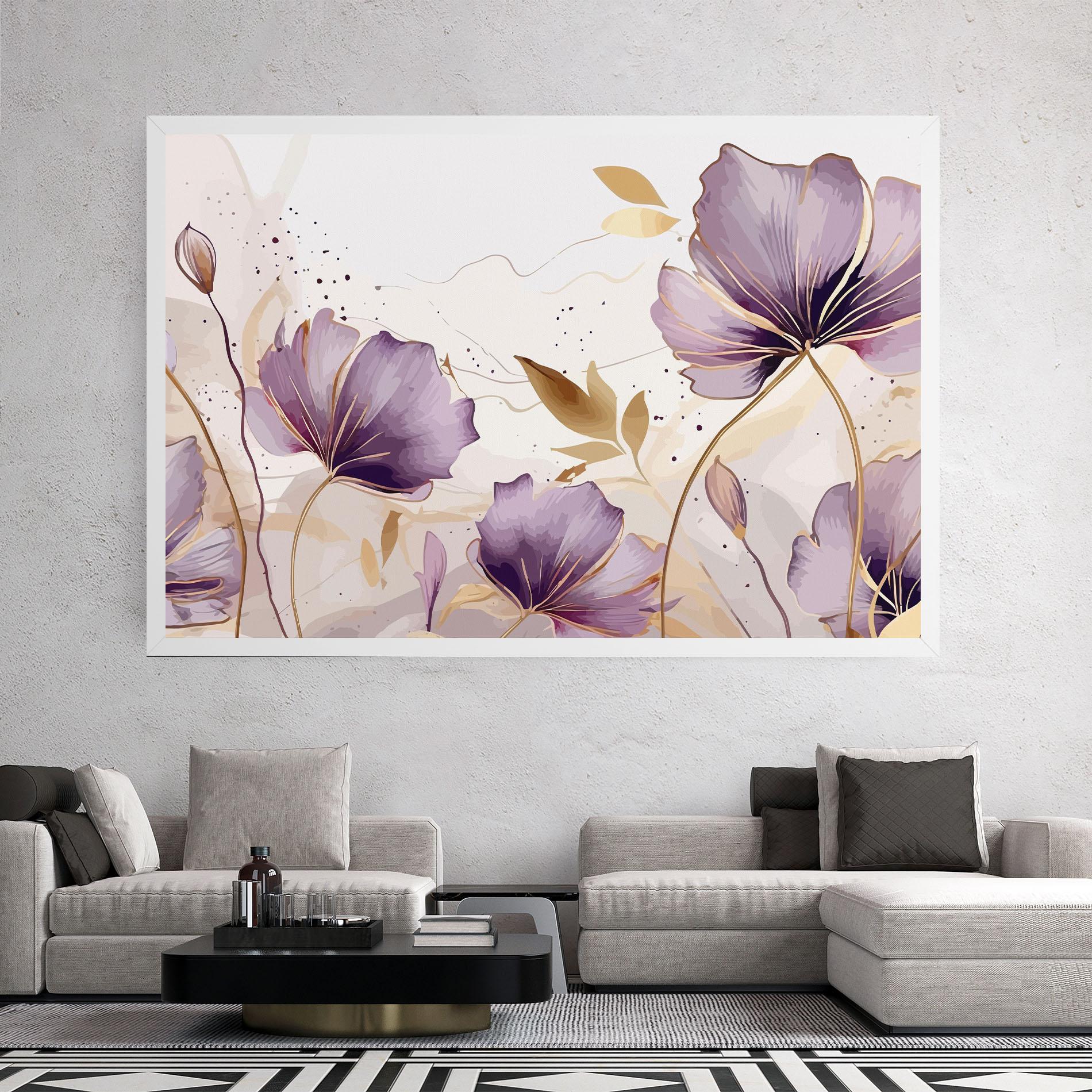 Tablou Canvas Purple Gold Exotic mockup 2