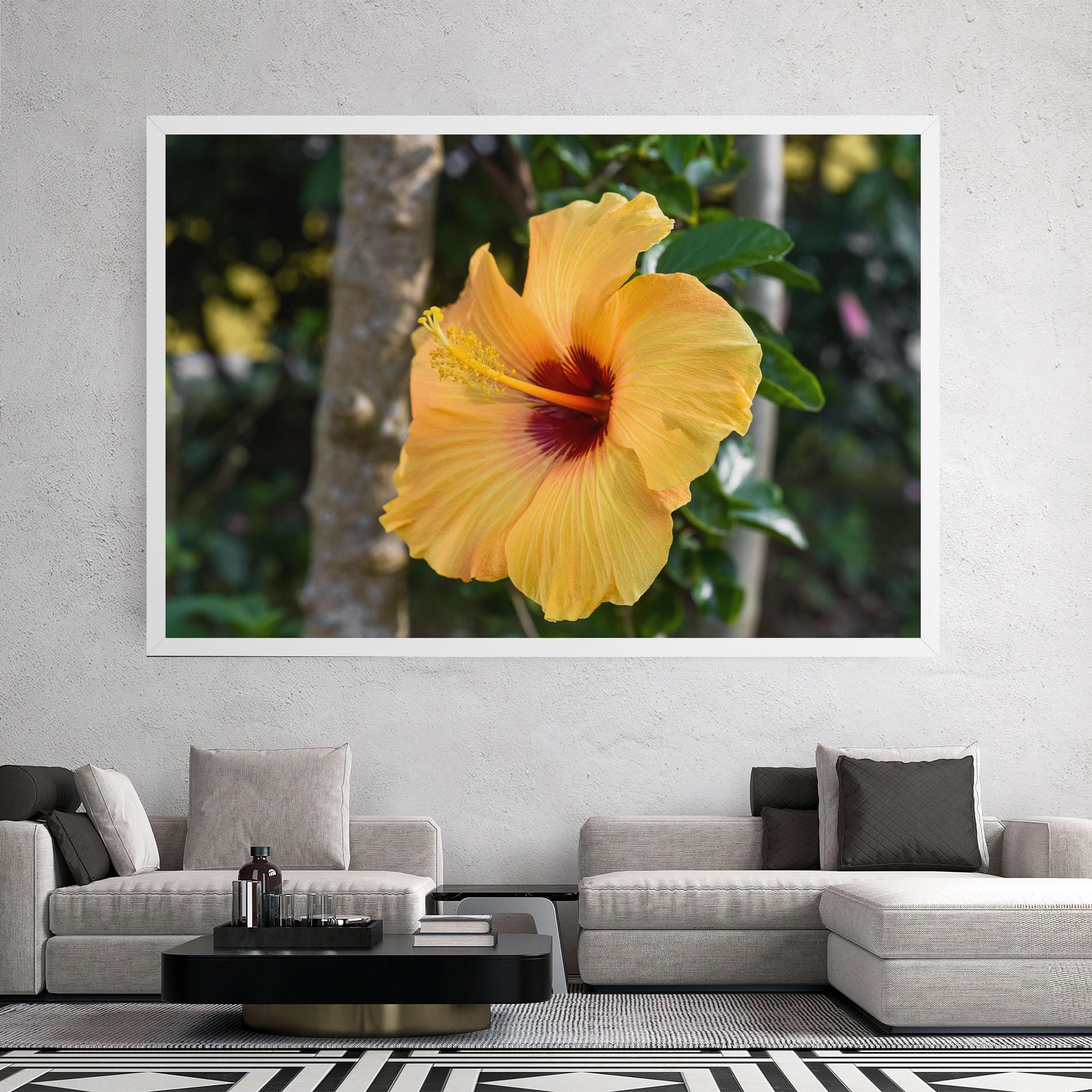 Tablou Canvas Yellow Hibiscus mockup 2