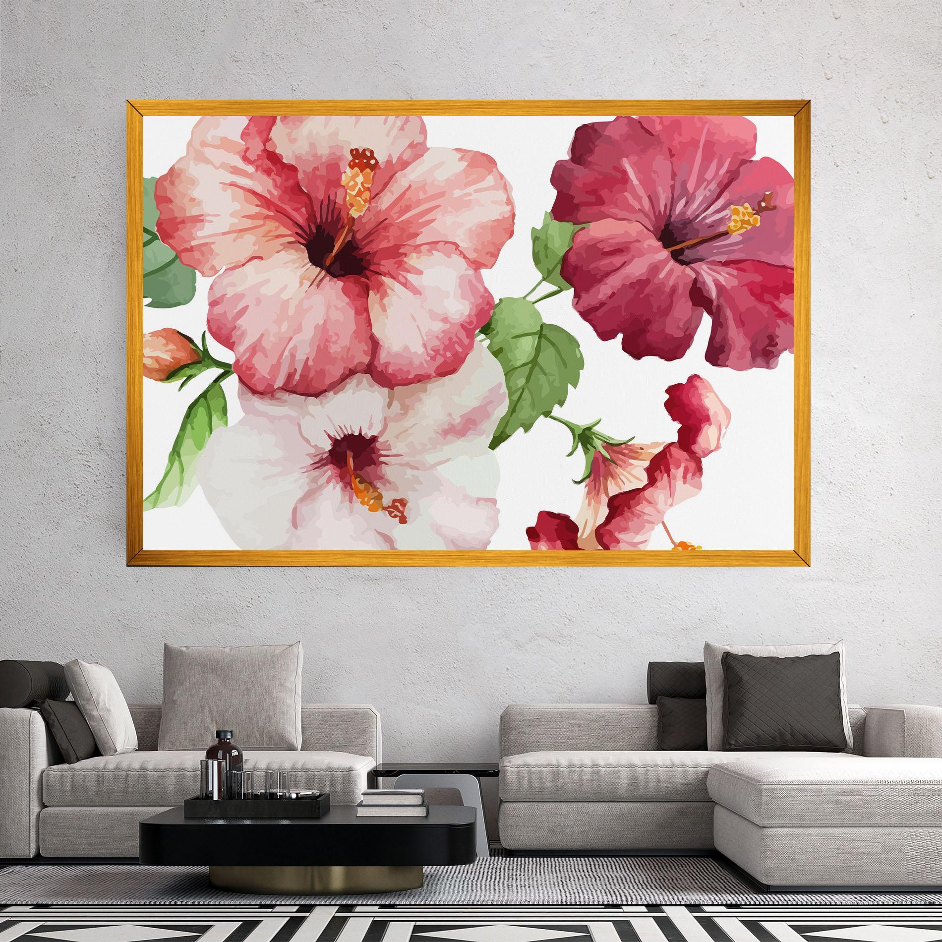 Tablou Canvas Exotic Flower Paint mockup 2