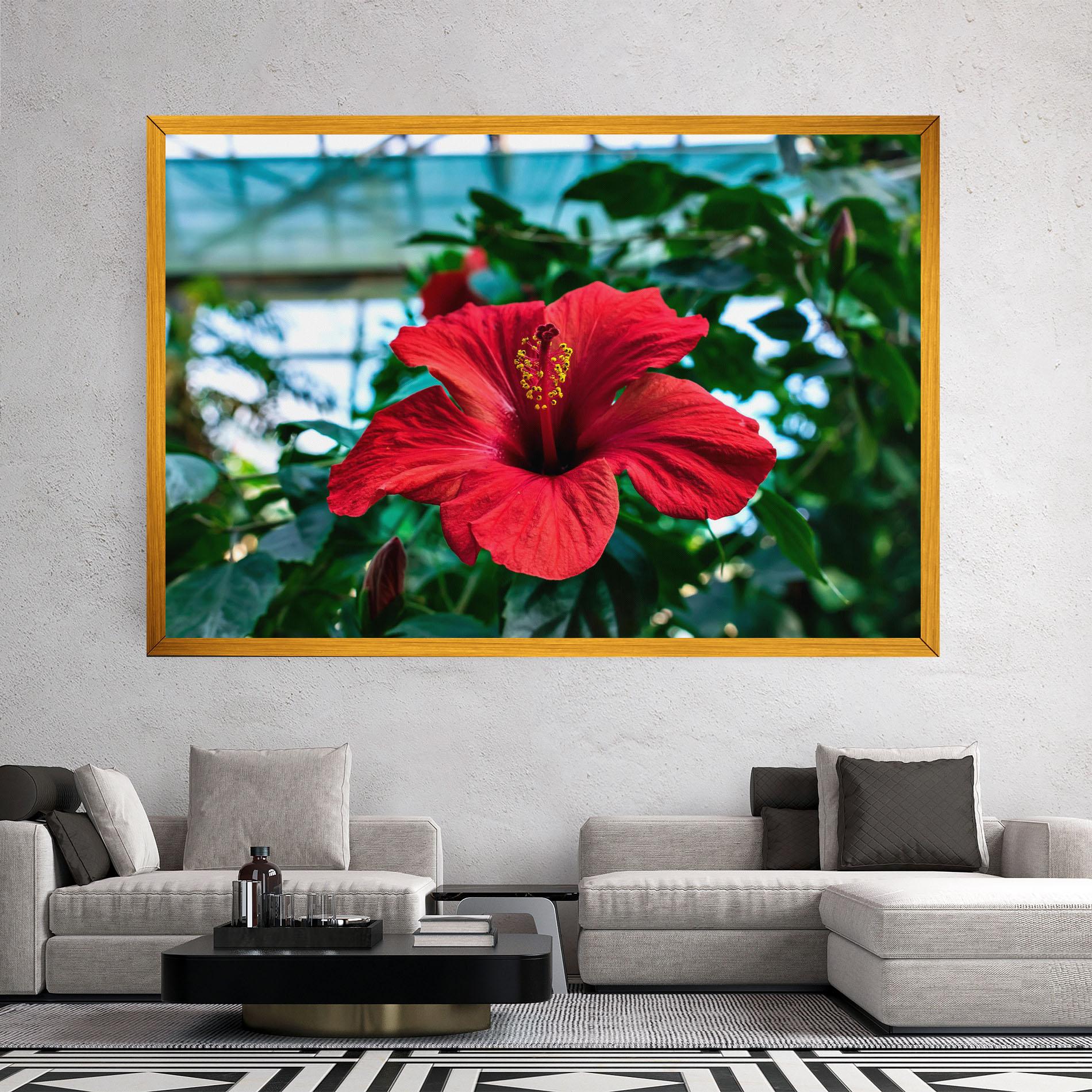 Tablou Canvas Red Exotic Plant mockup 2