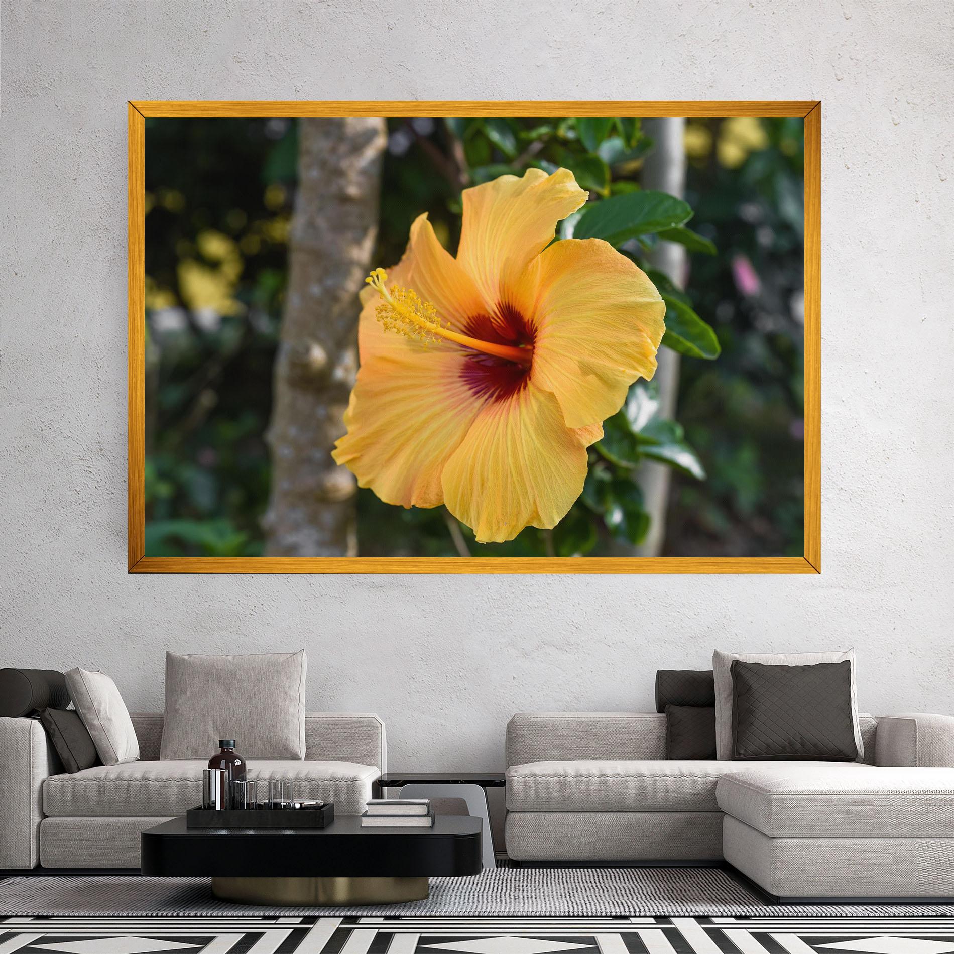 Tablou Canvas Yellow Hibiscus mockup 2