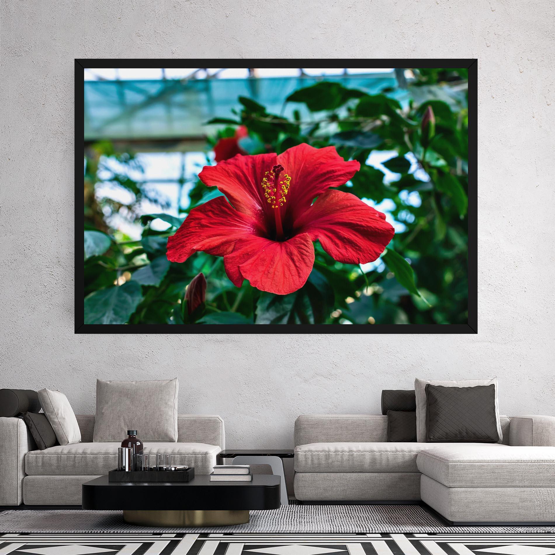 Tablou Canvas Red Exotic Plant mockup 2